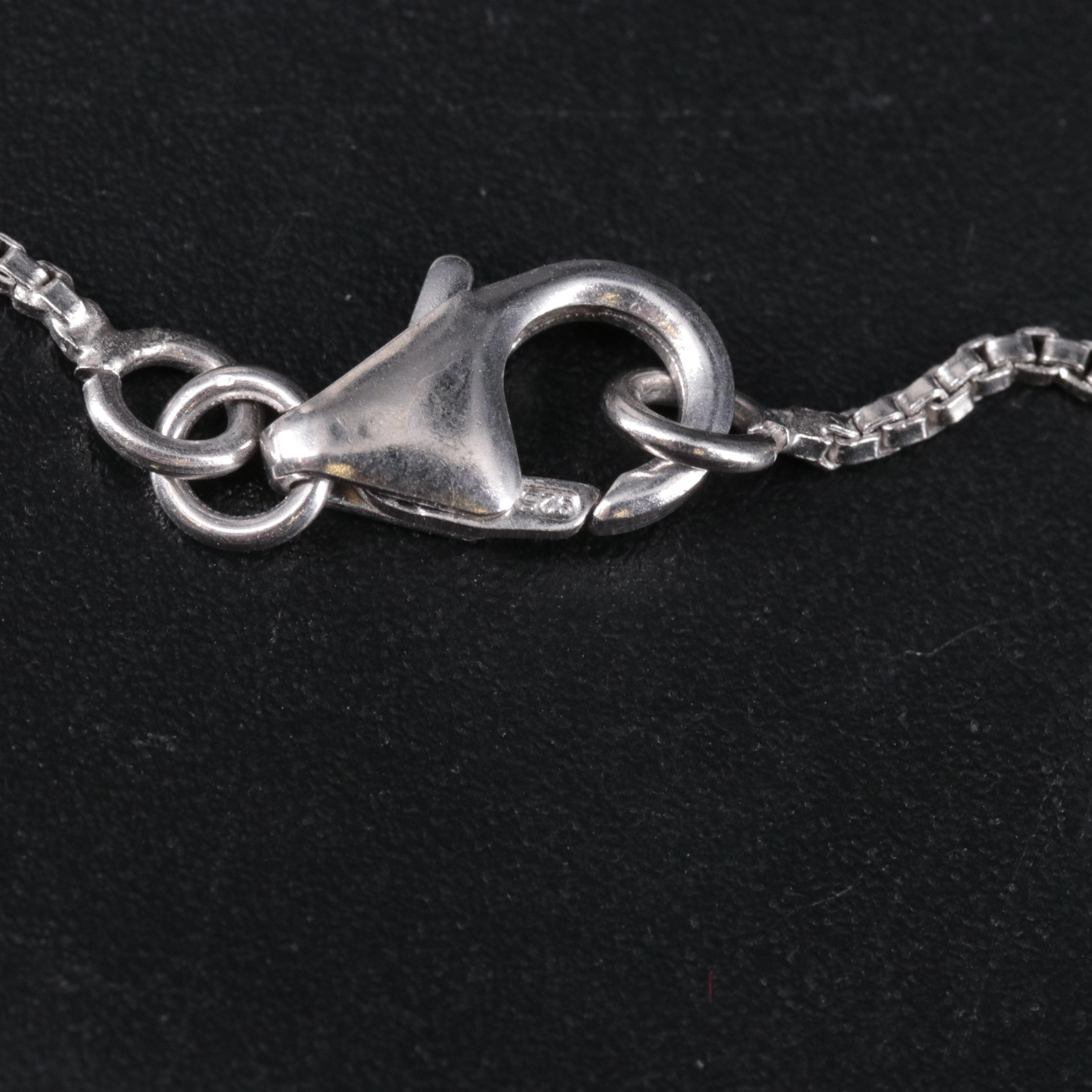 Sterling Silver Necklace Featuring Gemstones