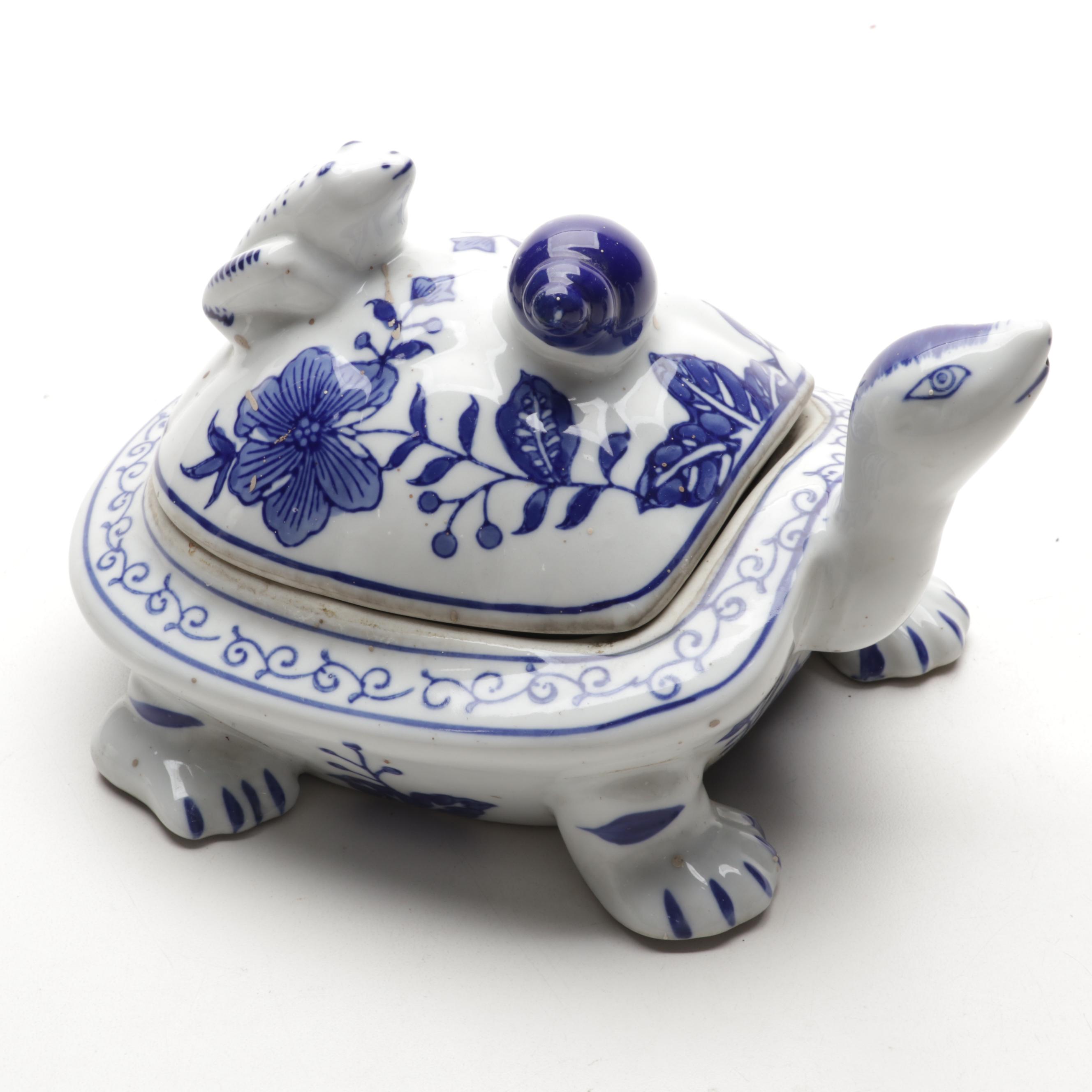 Silvestri, Formalities by Baum Bros and Other Blue and White Porcelain Figurines