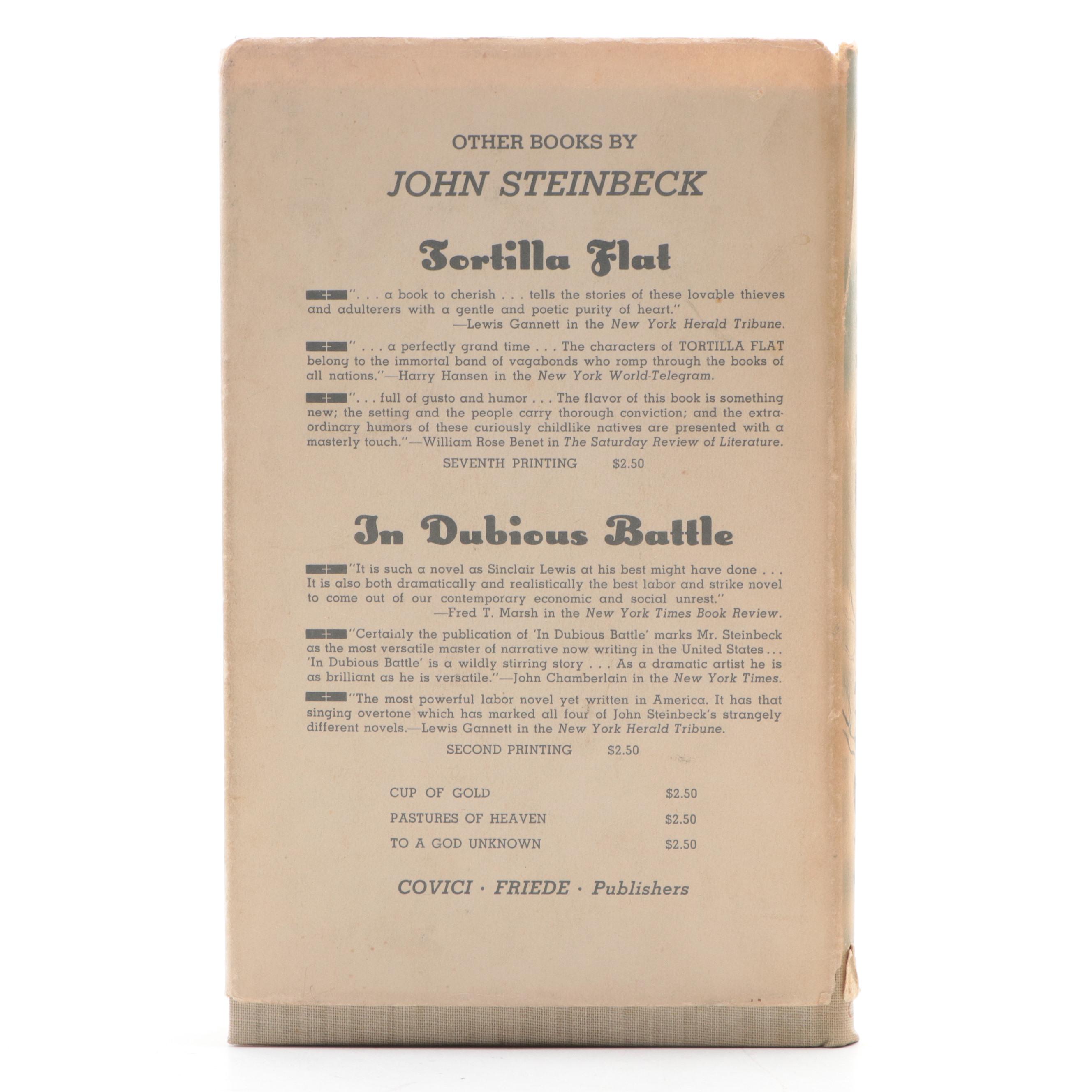 Signed "Of Mice and Men" by John Steinbeck, 1937