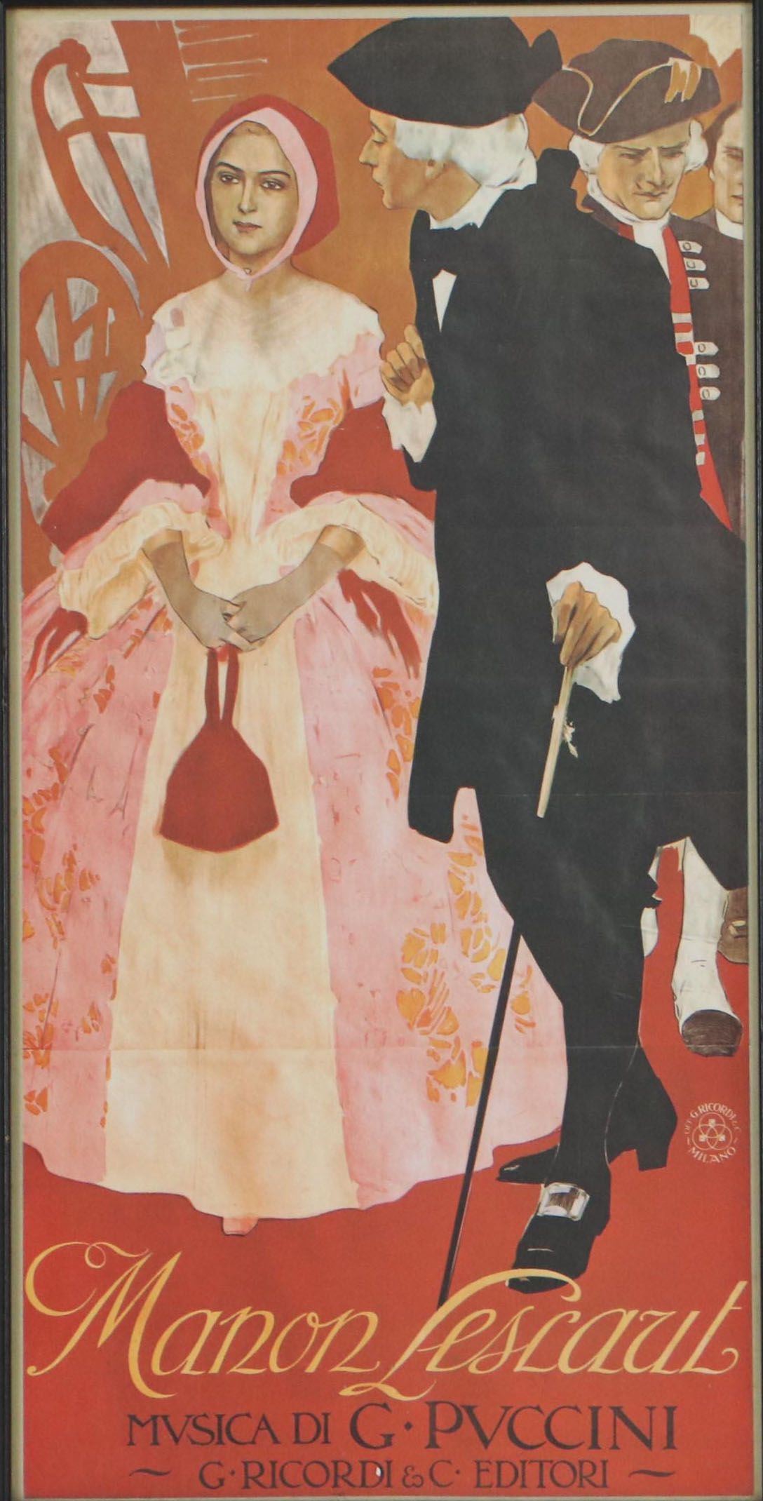 Manon Lescaut, Musica di Puccini Offset Lithograph Advertisement