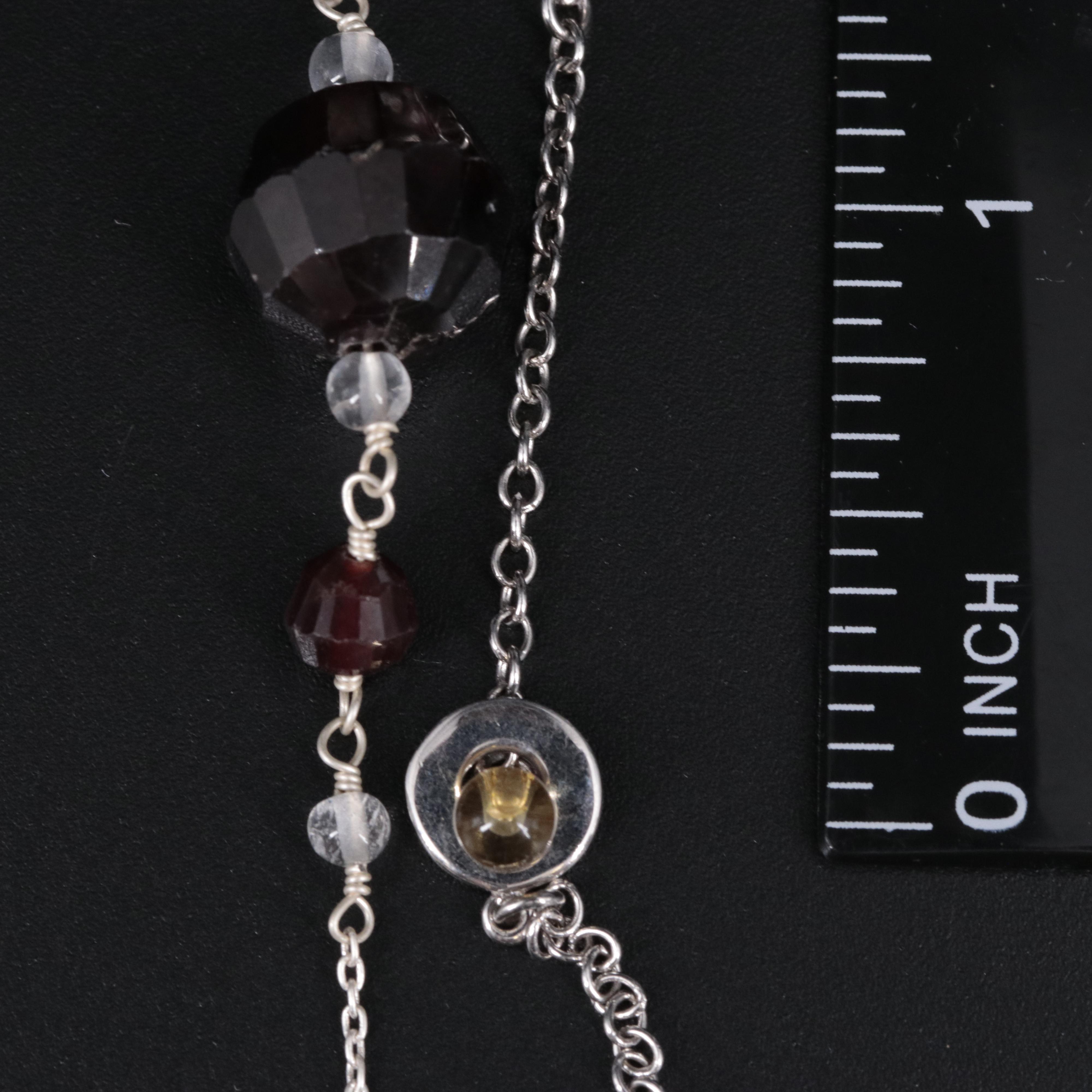Sterling Bracelet Pair Featuring Gemstones