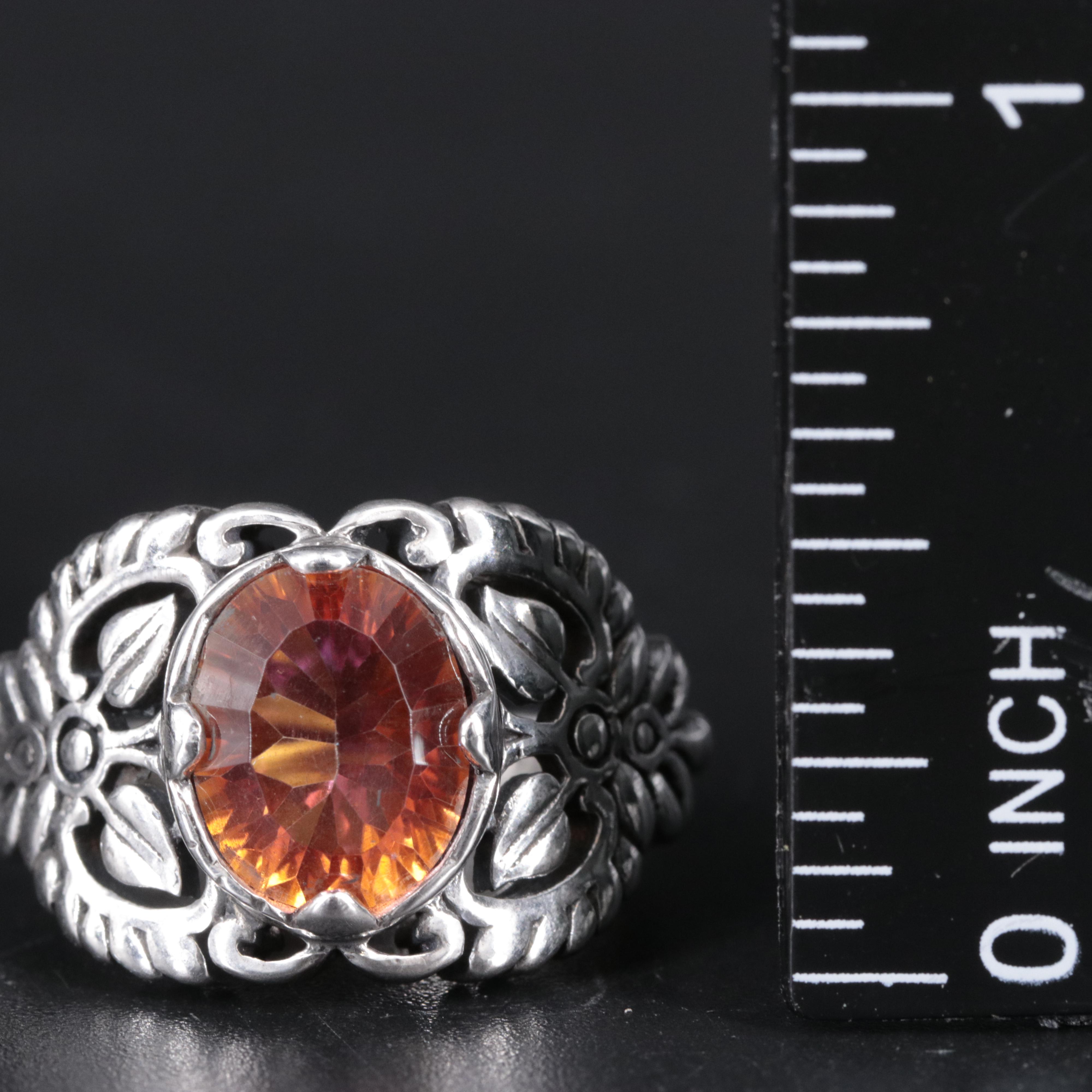 Sterling Silver Topaz Ring