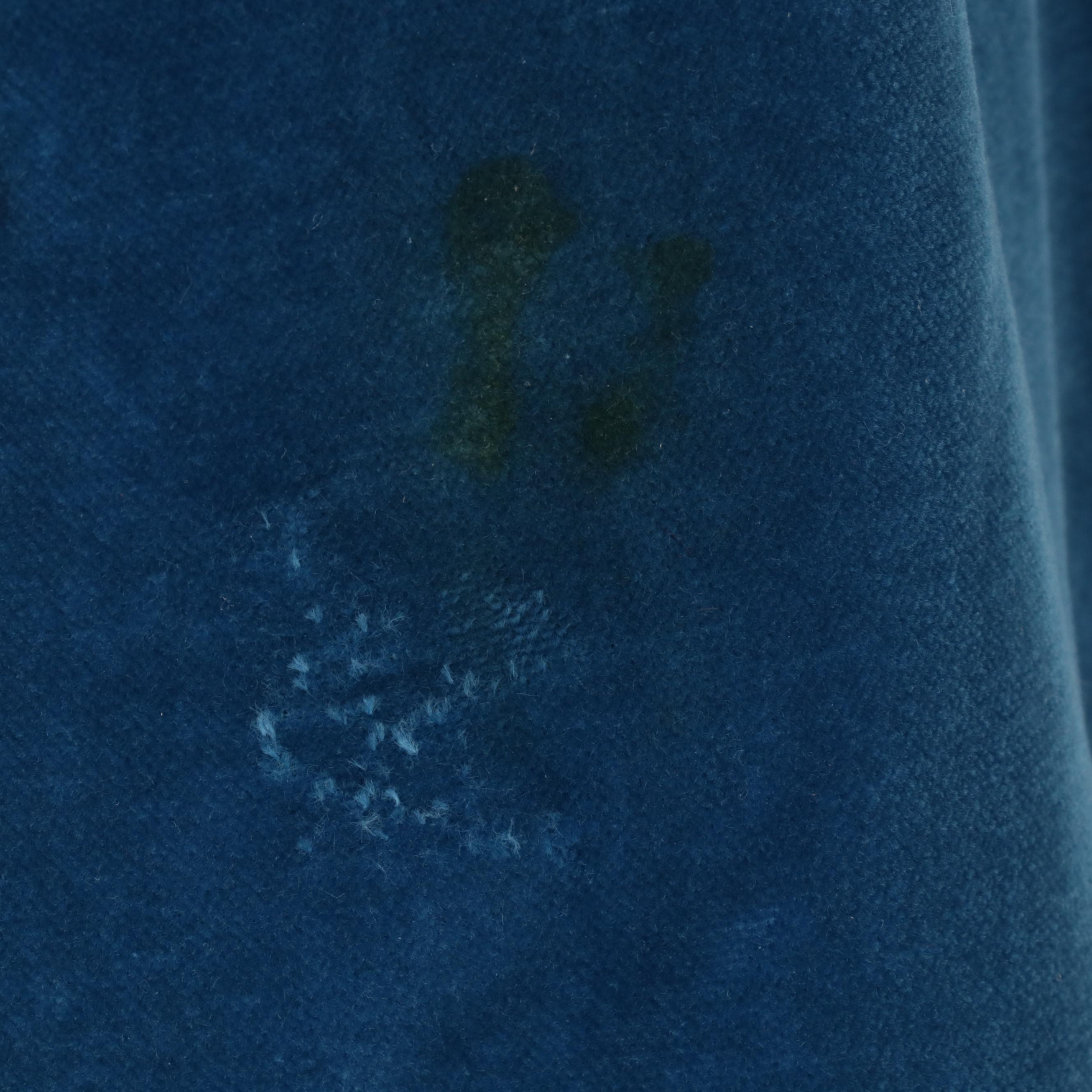 Yvonne Originals Cerulean Velvet Maxi Dress and Duster Set, 1960s