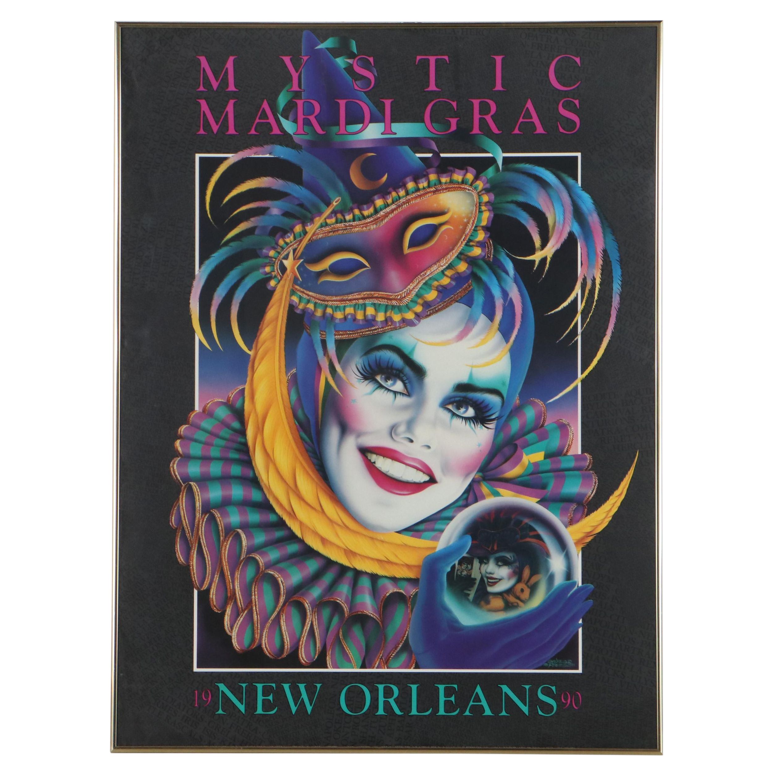 Offset Lithograph After Andrea Mistretta "Mystic Mardi Gras"