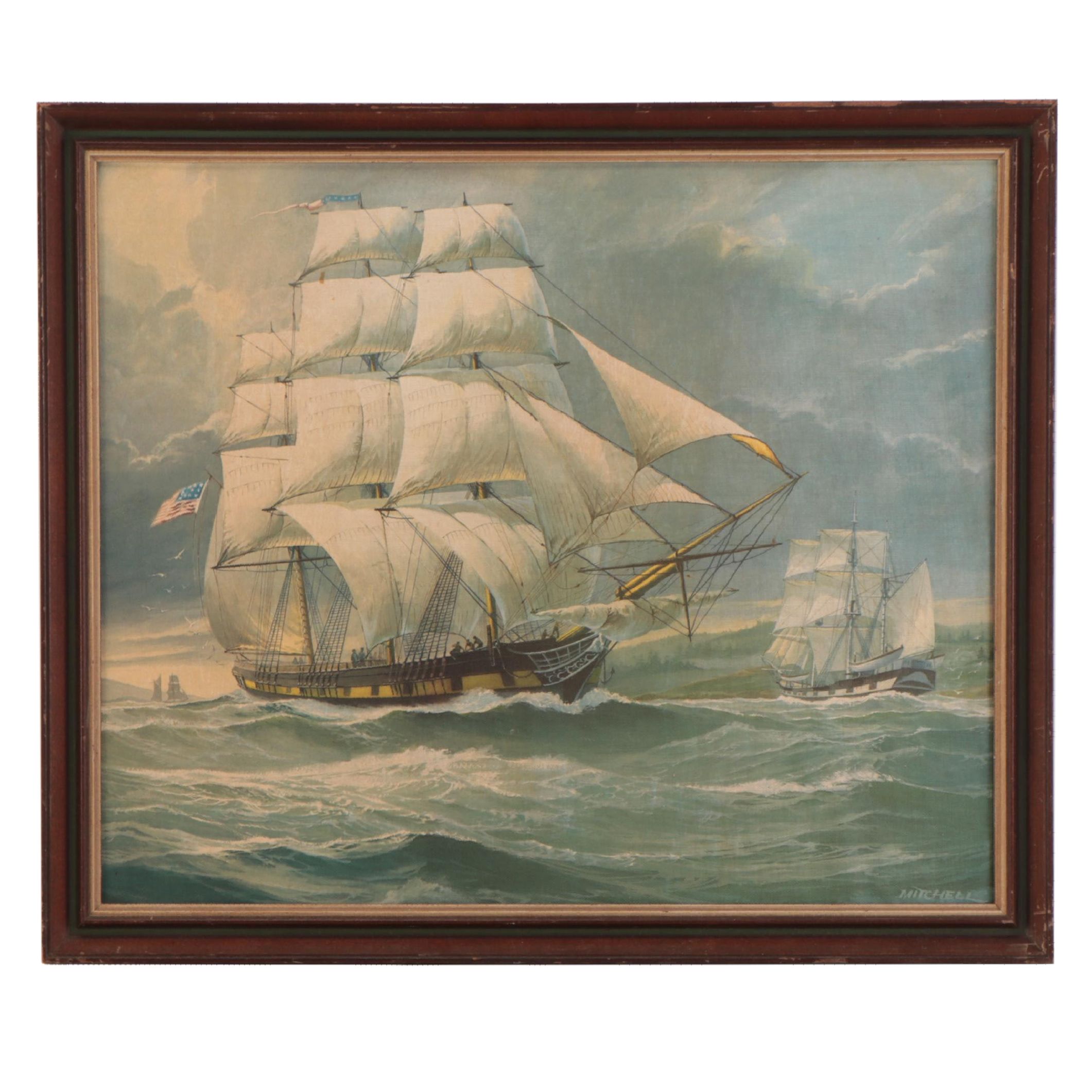 Offset Lithograph After James Mitchell "Mount Vernon"