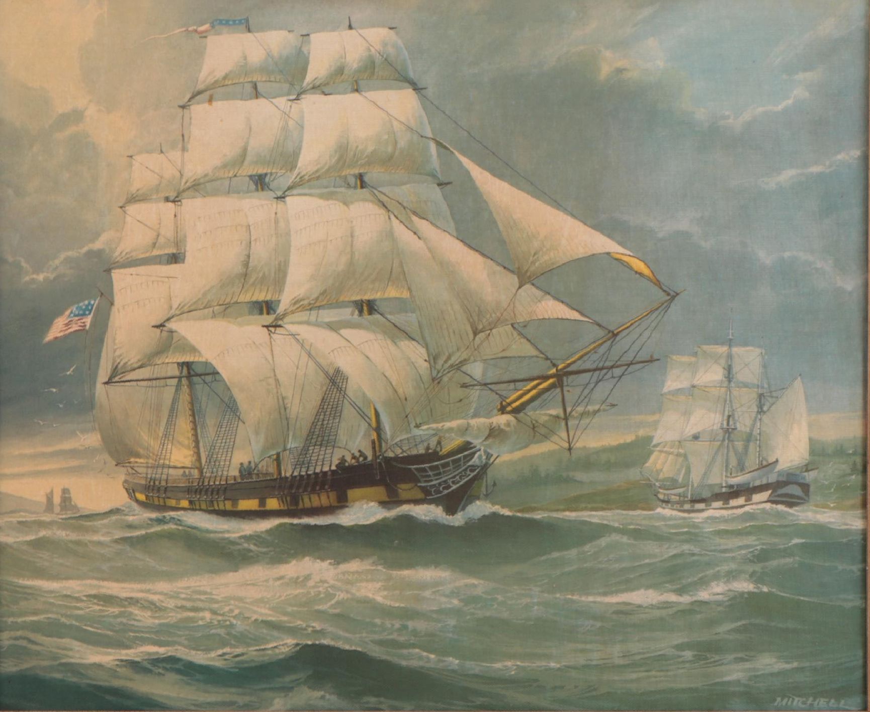 Offset Lithograph After James Mitchell "Mount Vernon"