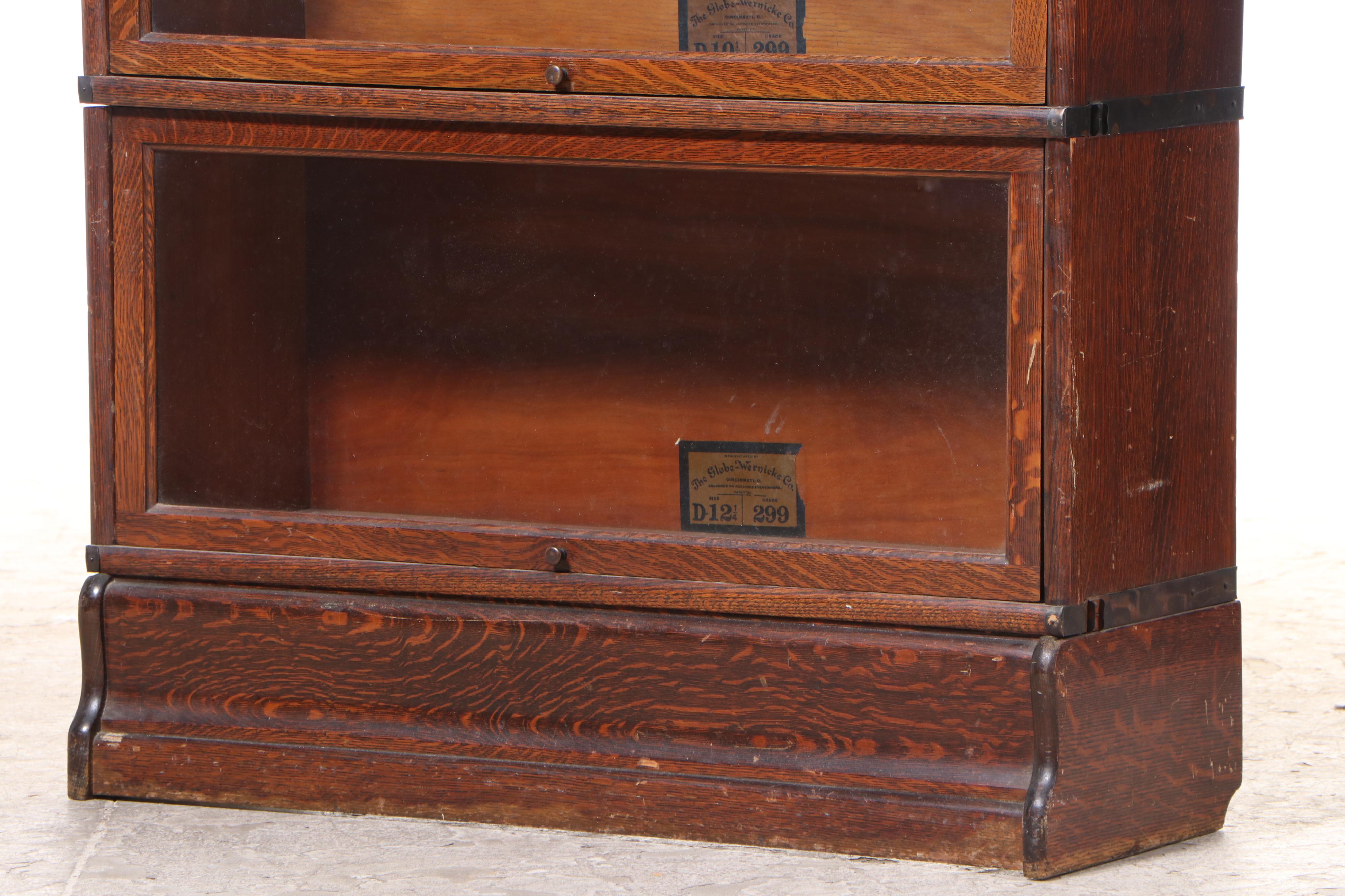 The Globe-Wernicke Co. Oak Four-Stack Barrister's Bookcase, Early 20th Century