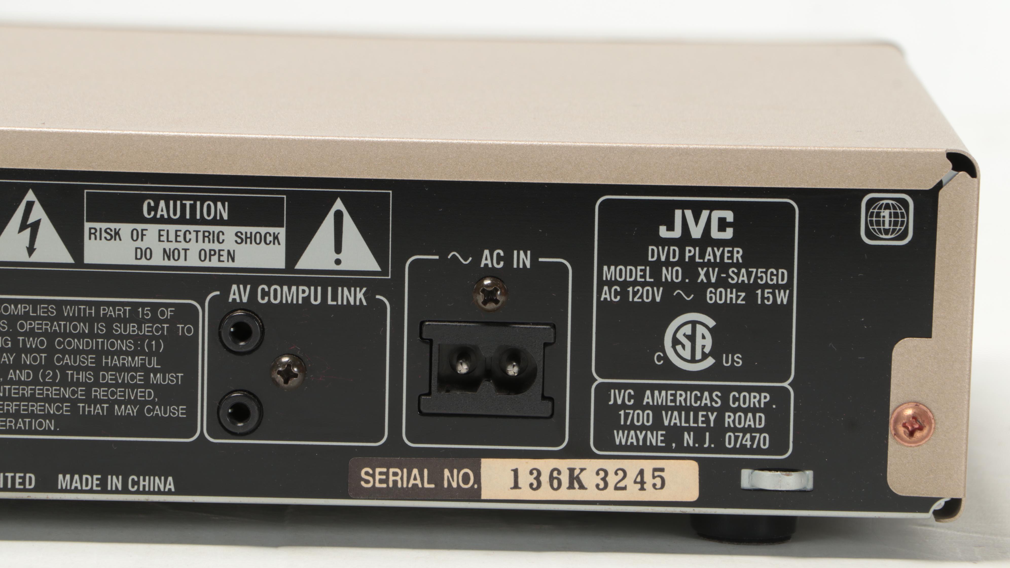 Bazooka Bass Tube Speakers, JVC DVD Player, TEAC Speakers and CD Player