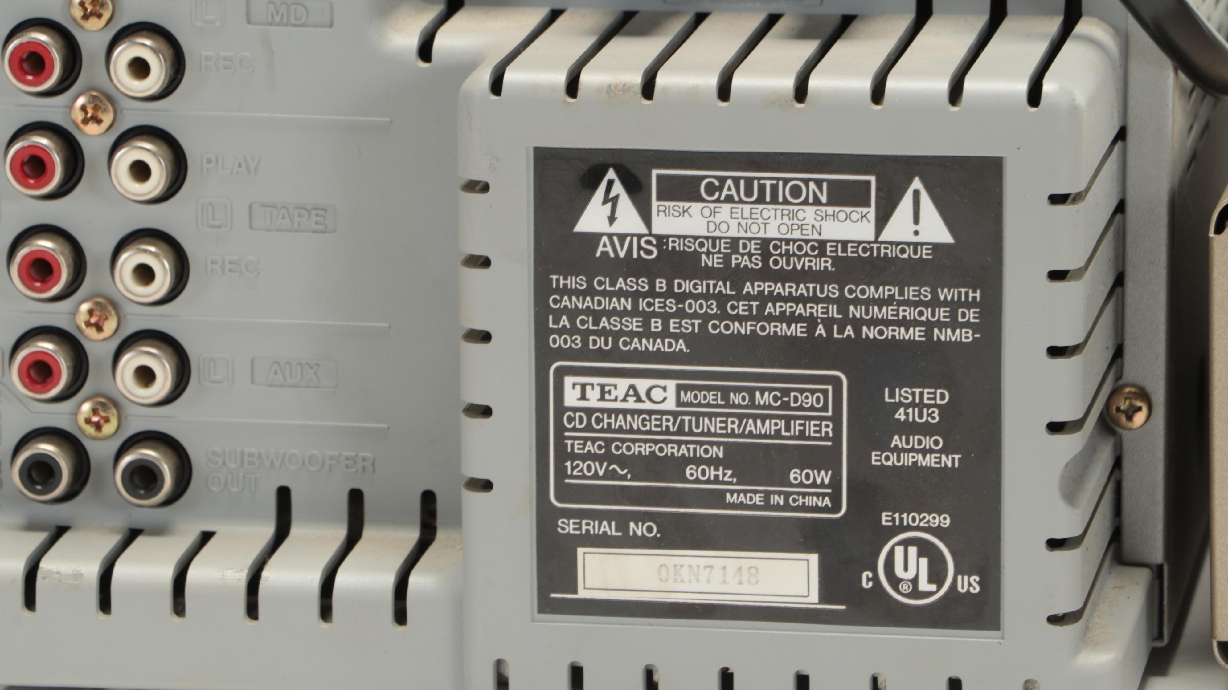 Bazooka Bass Tube Speakers, JVC DVD Player, TEAC Speakers and CD Player