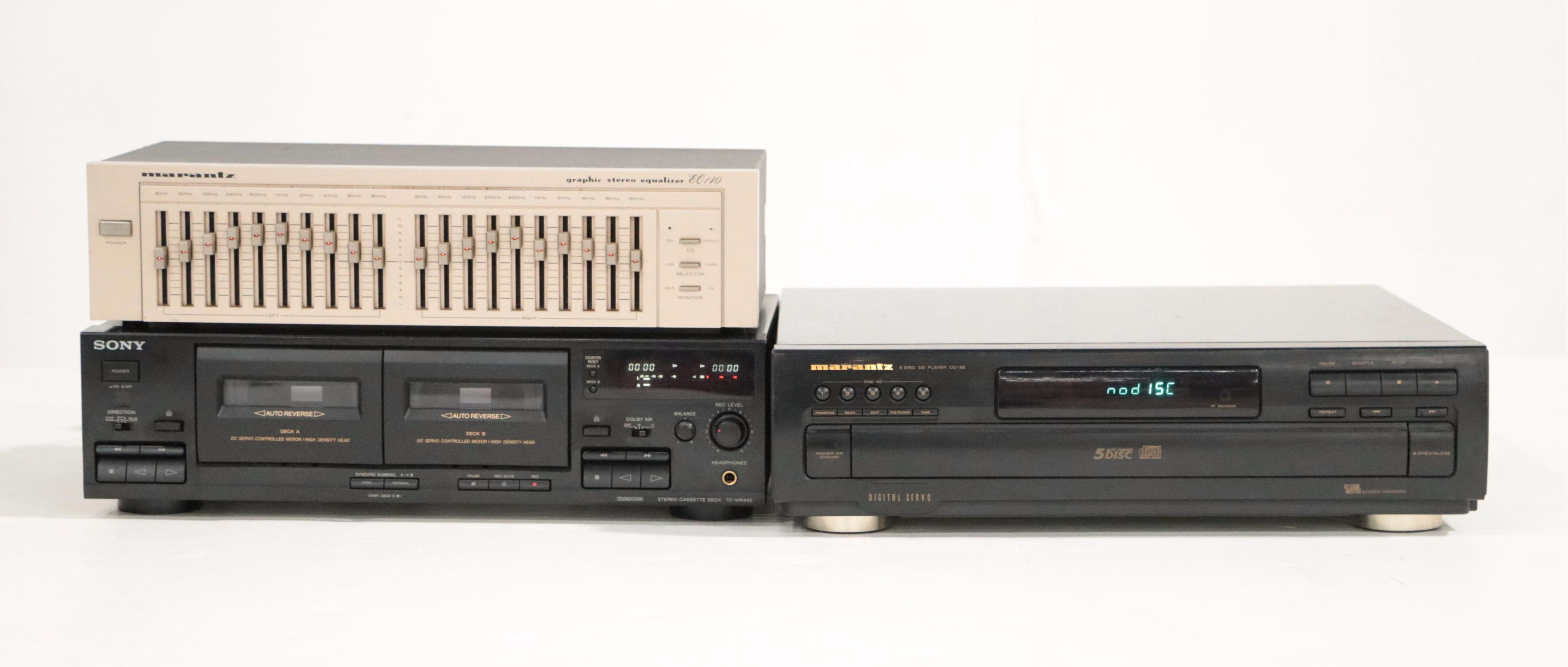 Sony Dual Cassette Player with Marantz Sound Board and CD Player