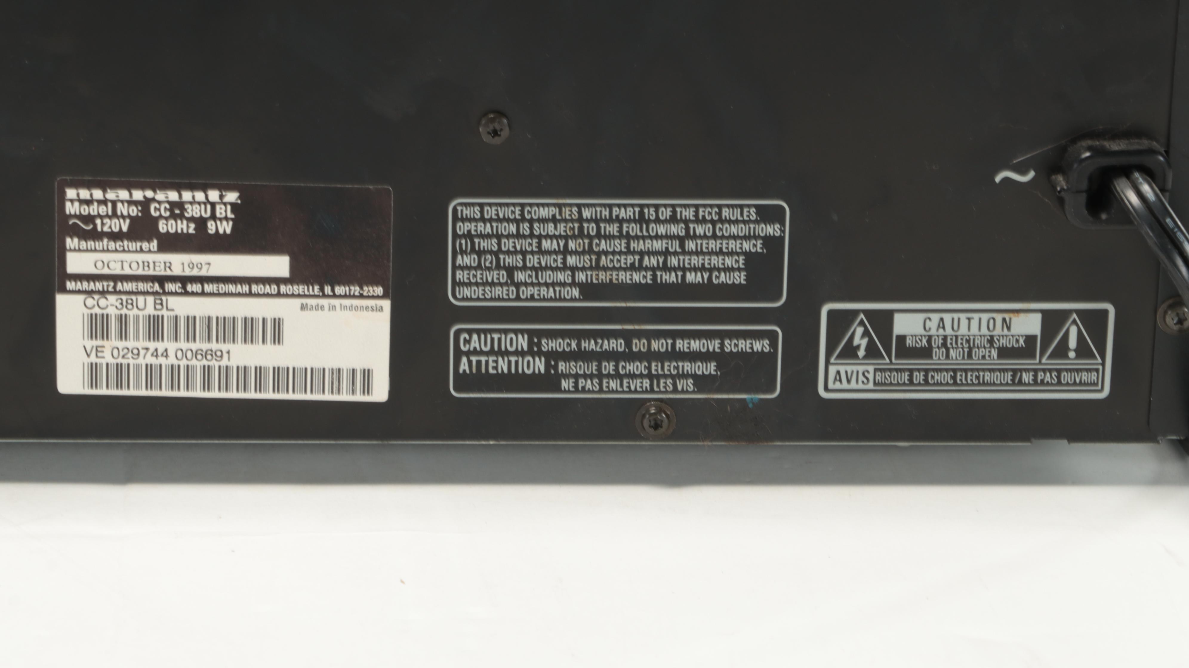 Sony Dual Cassette Player with Marantz Sound Board and CD Player