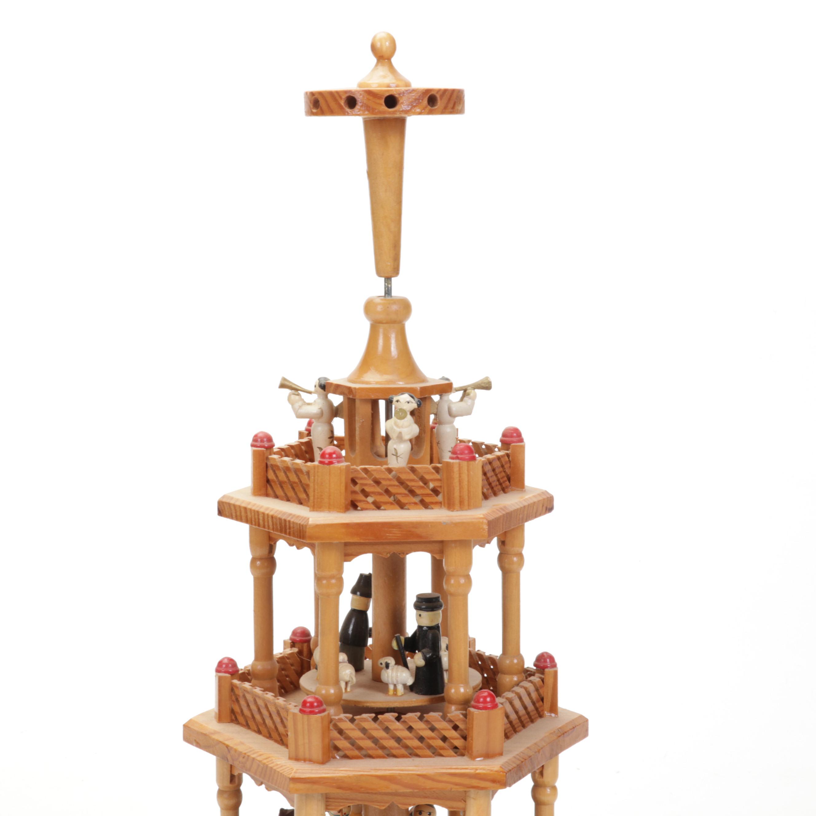 German Style Wooden Christmas Pyramid