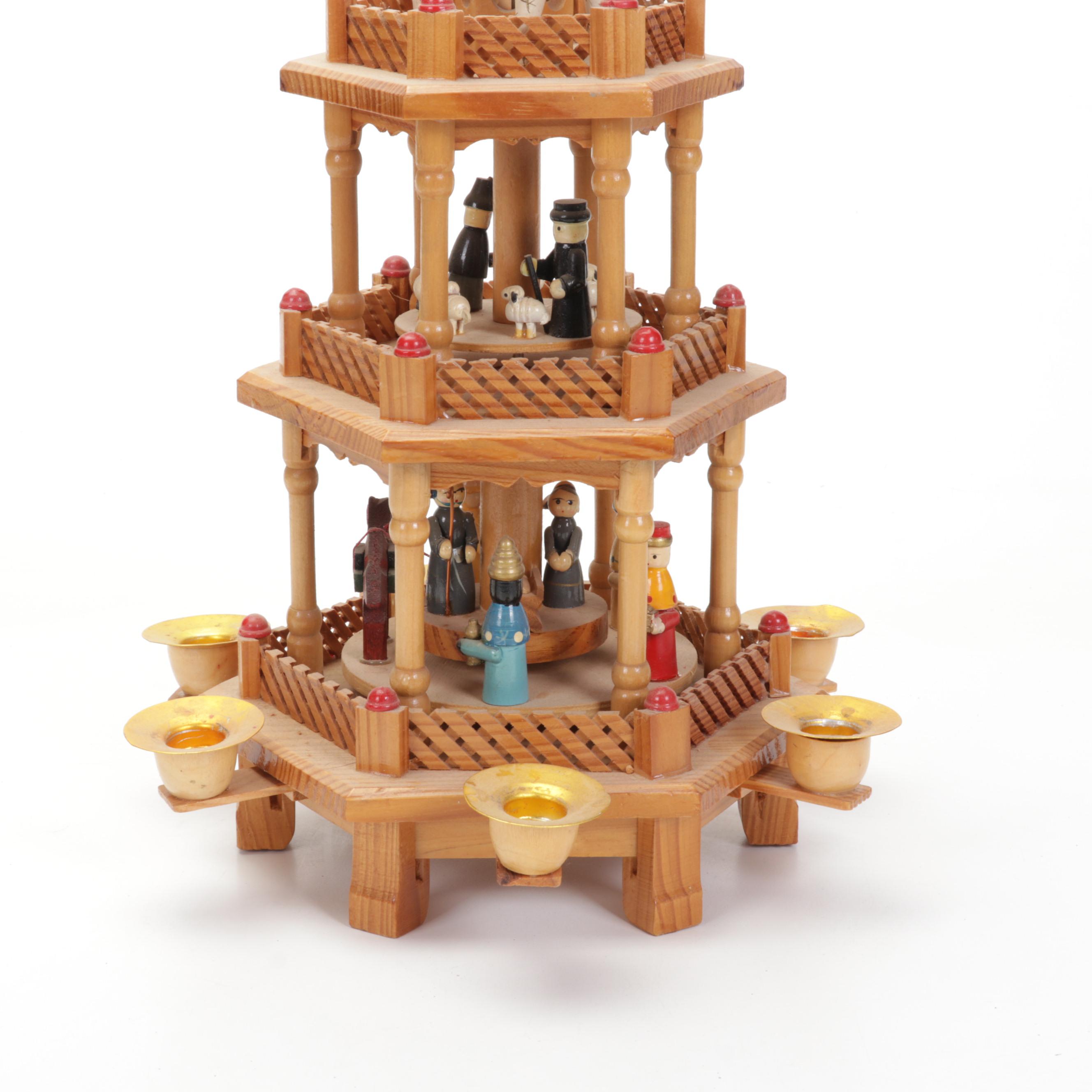 German Style Wooden Christmas Pyramid