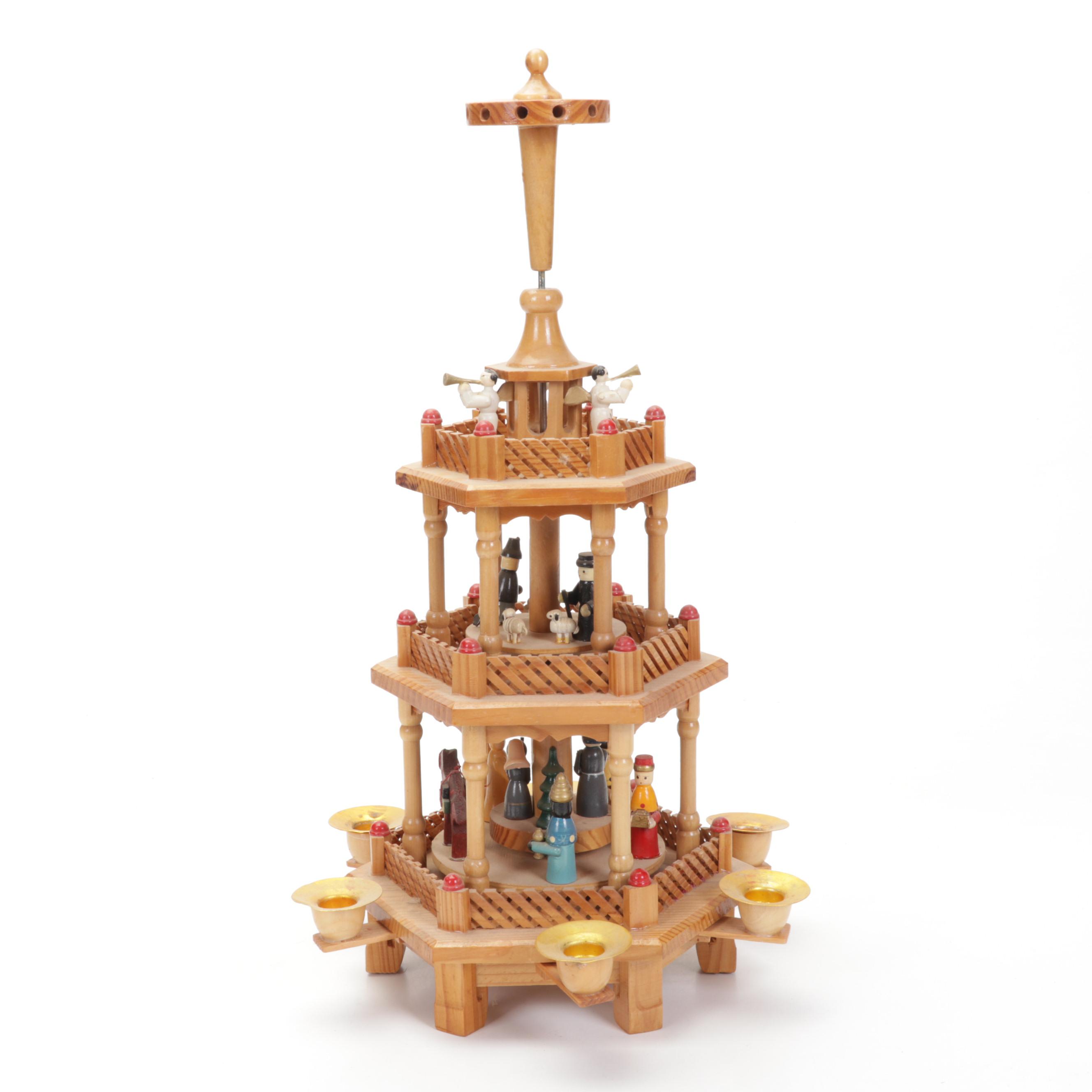 German Style Wooden Christmas Pyramid
