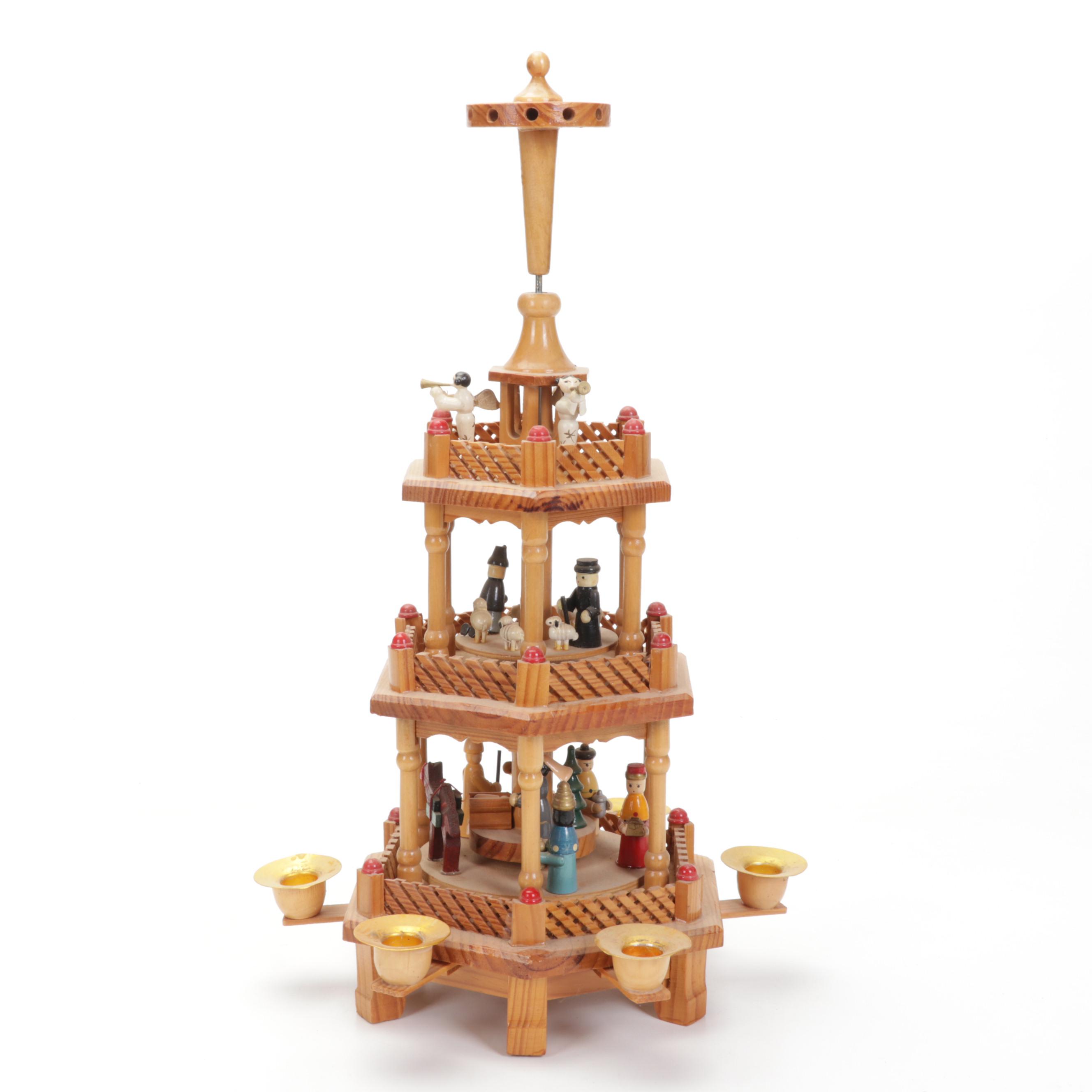 German Style Wooden Christmas Pyramid