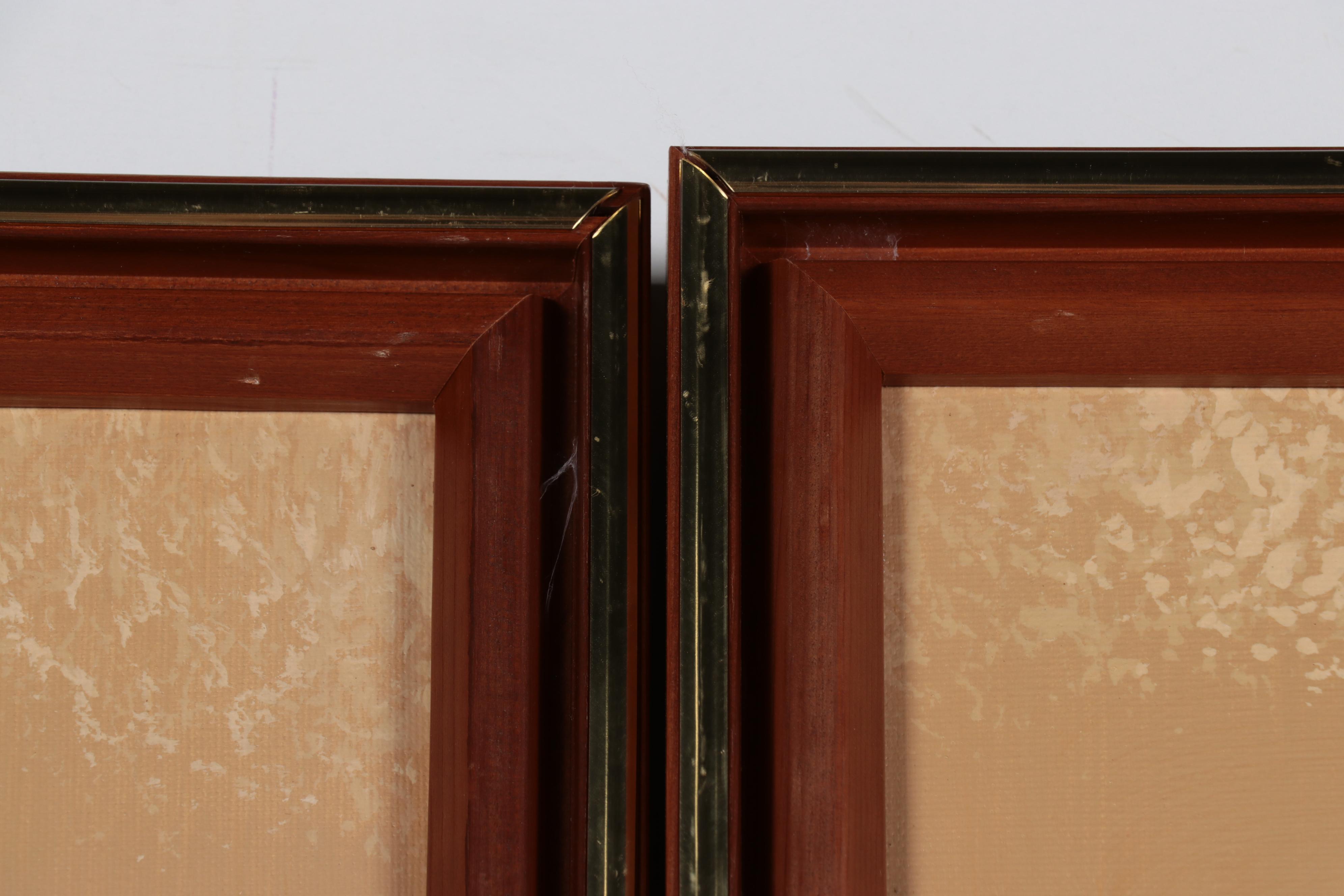 Artmaster Studios Embellished Serigraph Triptych of Cranes