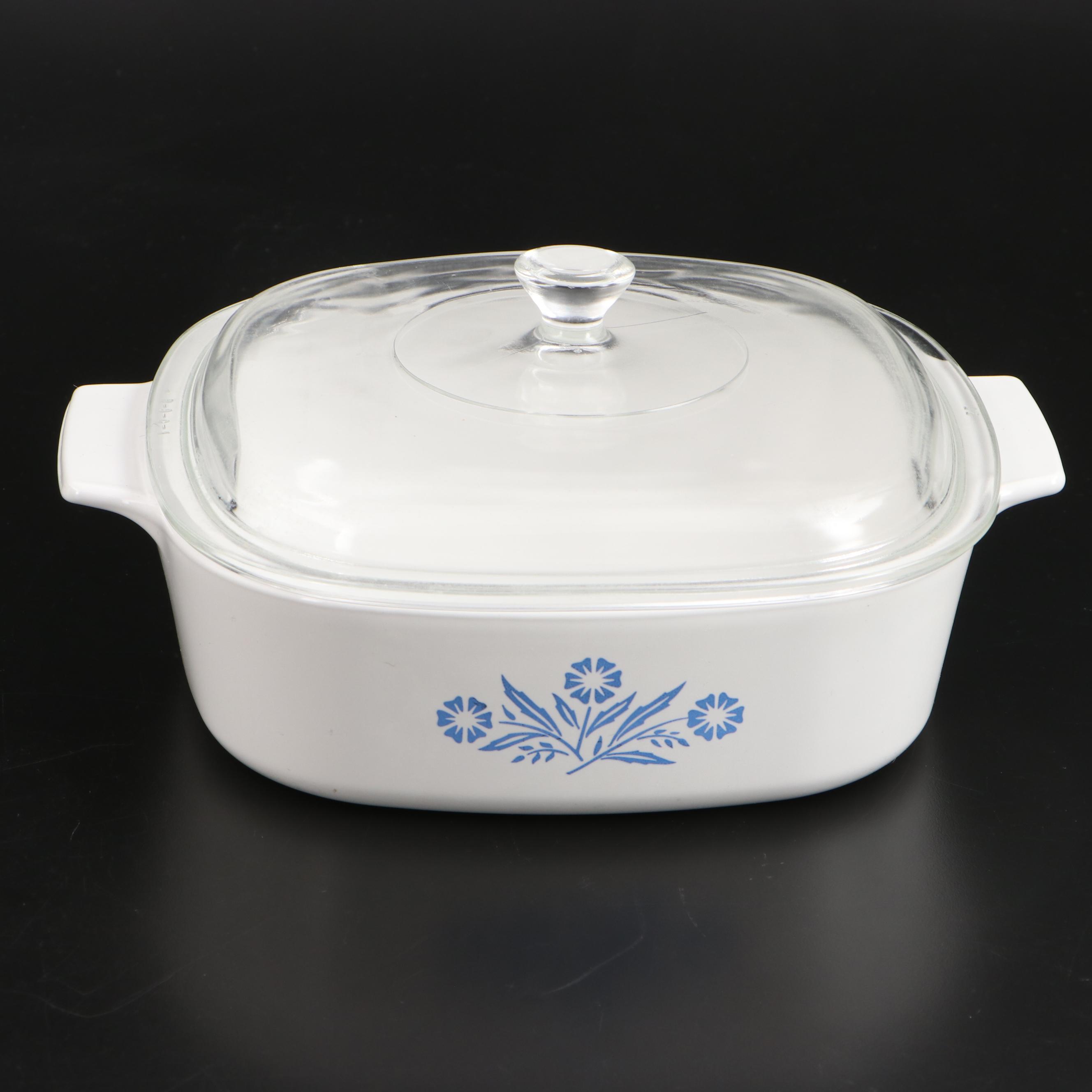 Corning Ware "Cornflower Blue" Casserole Dishes, Petite Pan, and Percolator