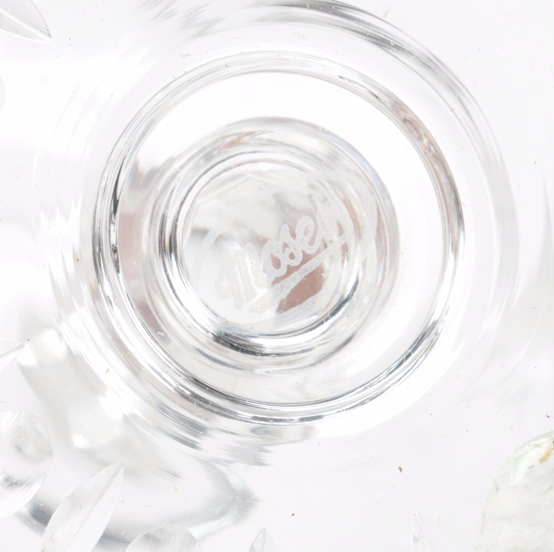 Moser "Maria Theresa" Engraved Czech Crystal Champagne Coupes and Dessert Plates