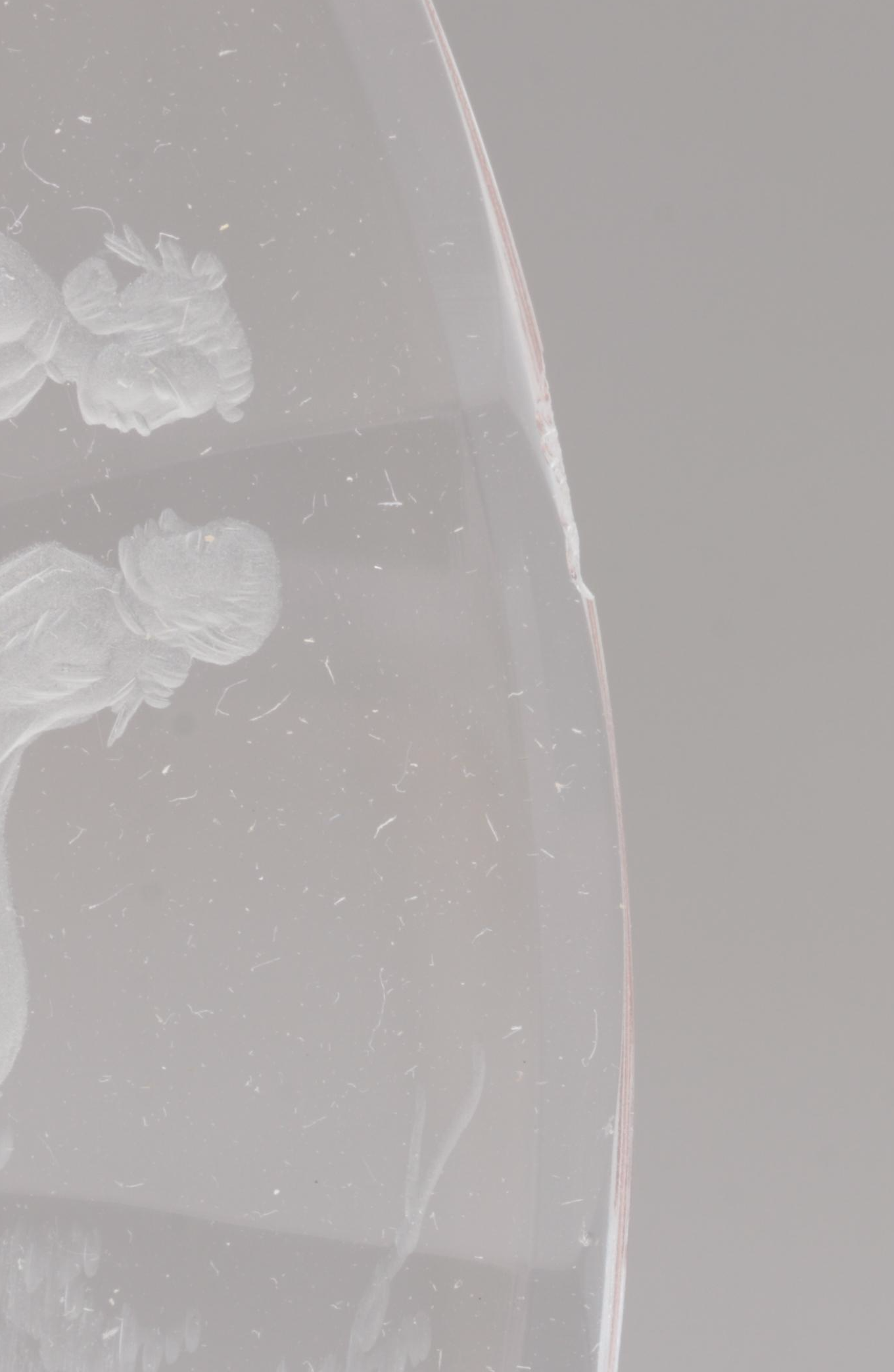 Moser "Maria Theresa" Engraved Czech Crystal Champagne Coupes and Dessert Plates