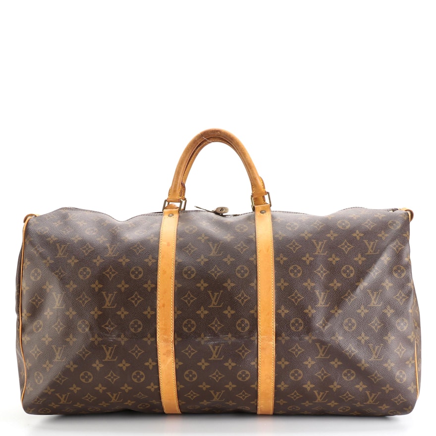 Louis Vuitton Keepall 60 in Monogram Canvas and Vachetta Leather