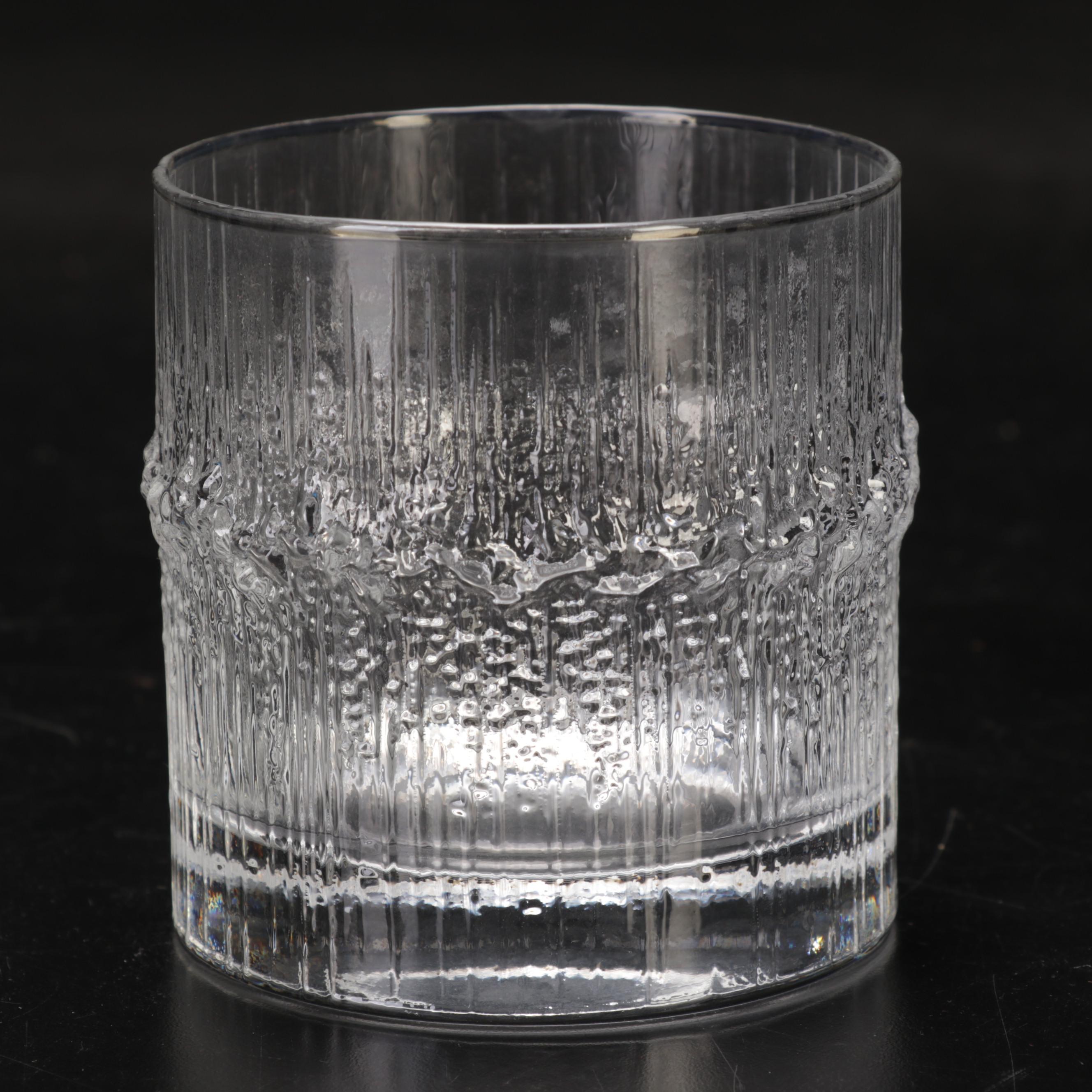 Iittala Crystal "Niva" Double Old Fashioned Glasses
