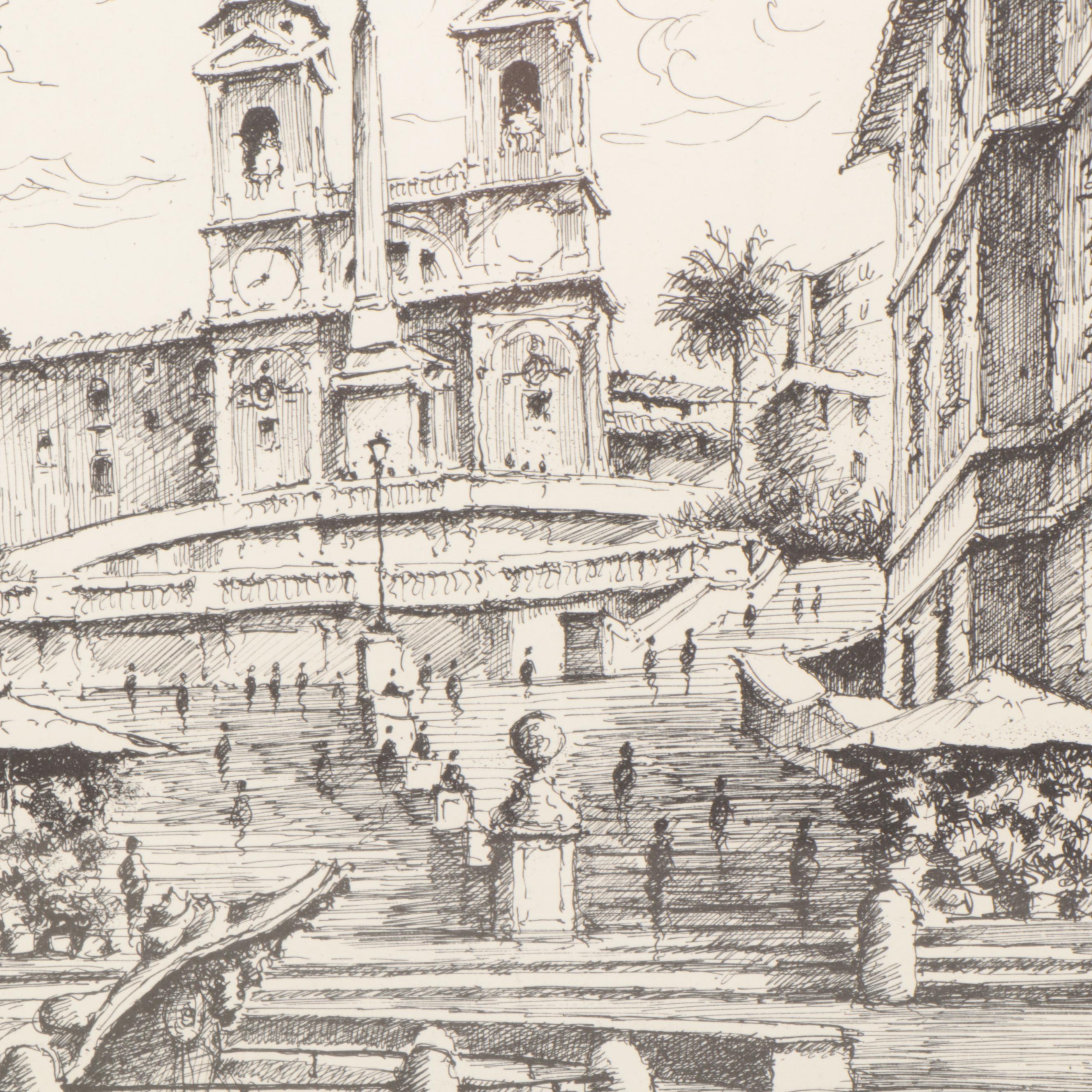 Rome and Parisian Street Scene Prints