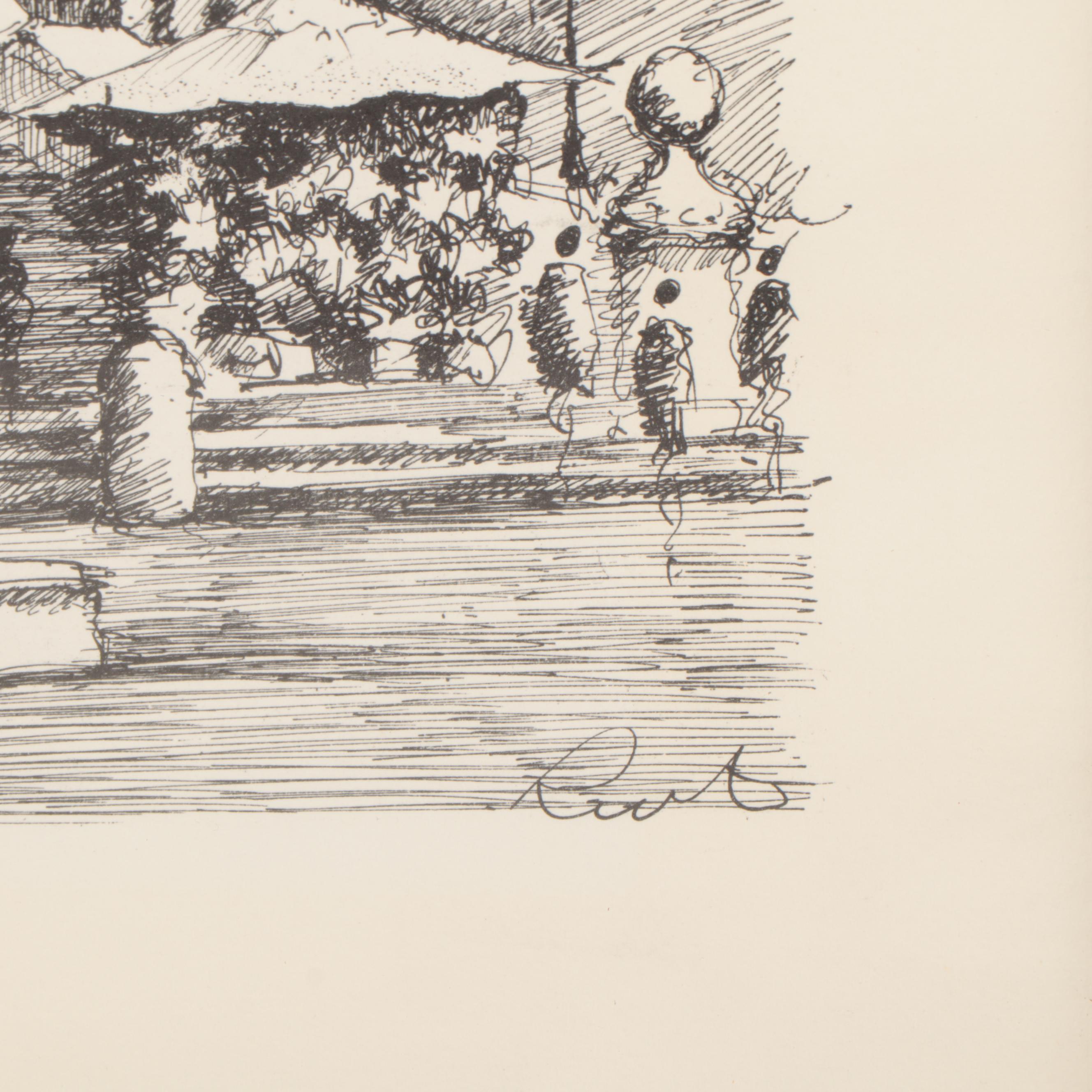 Rome and Parisian Street Scene Prints