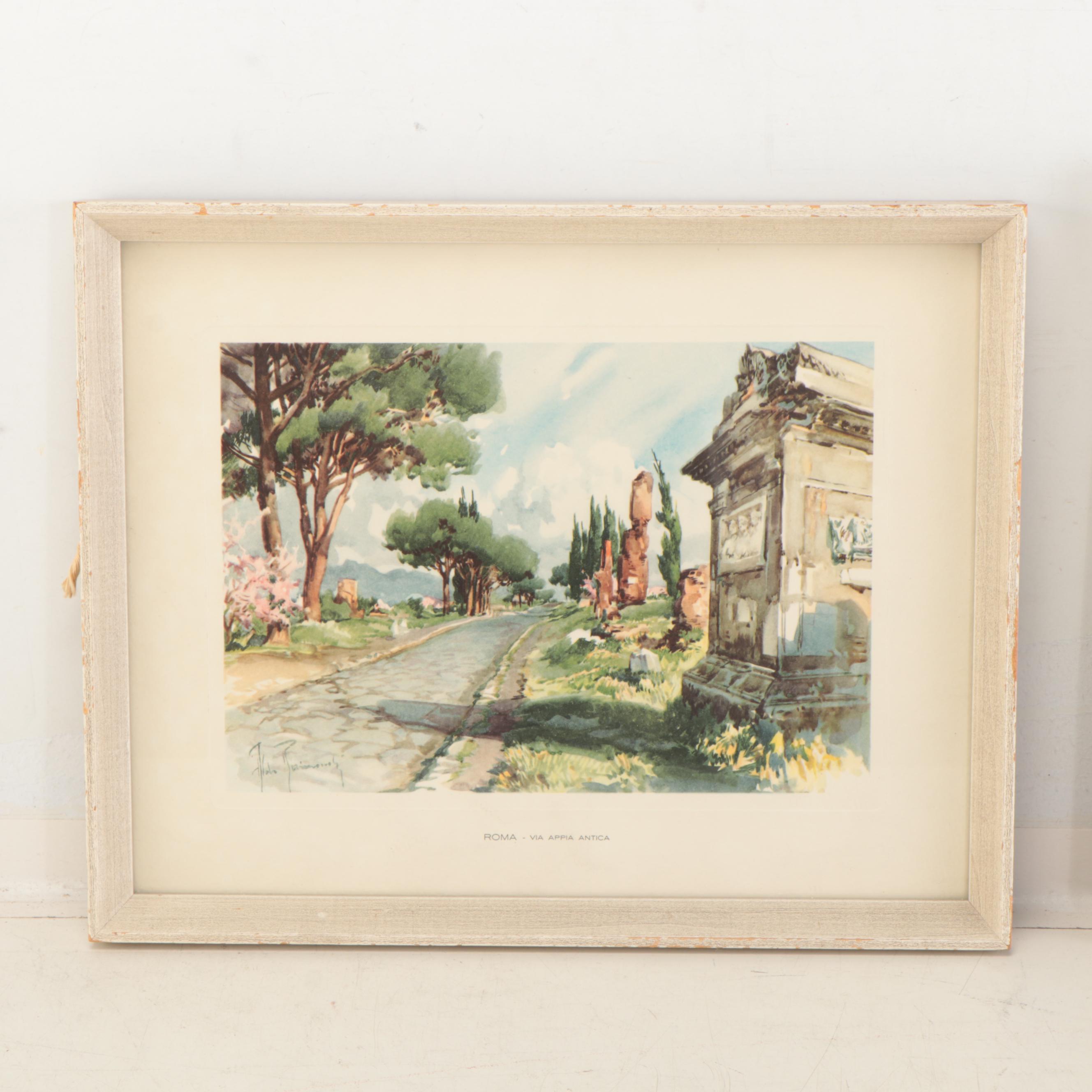 Rome and Parisian Street Scene Prints