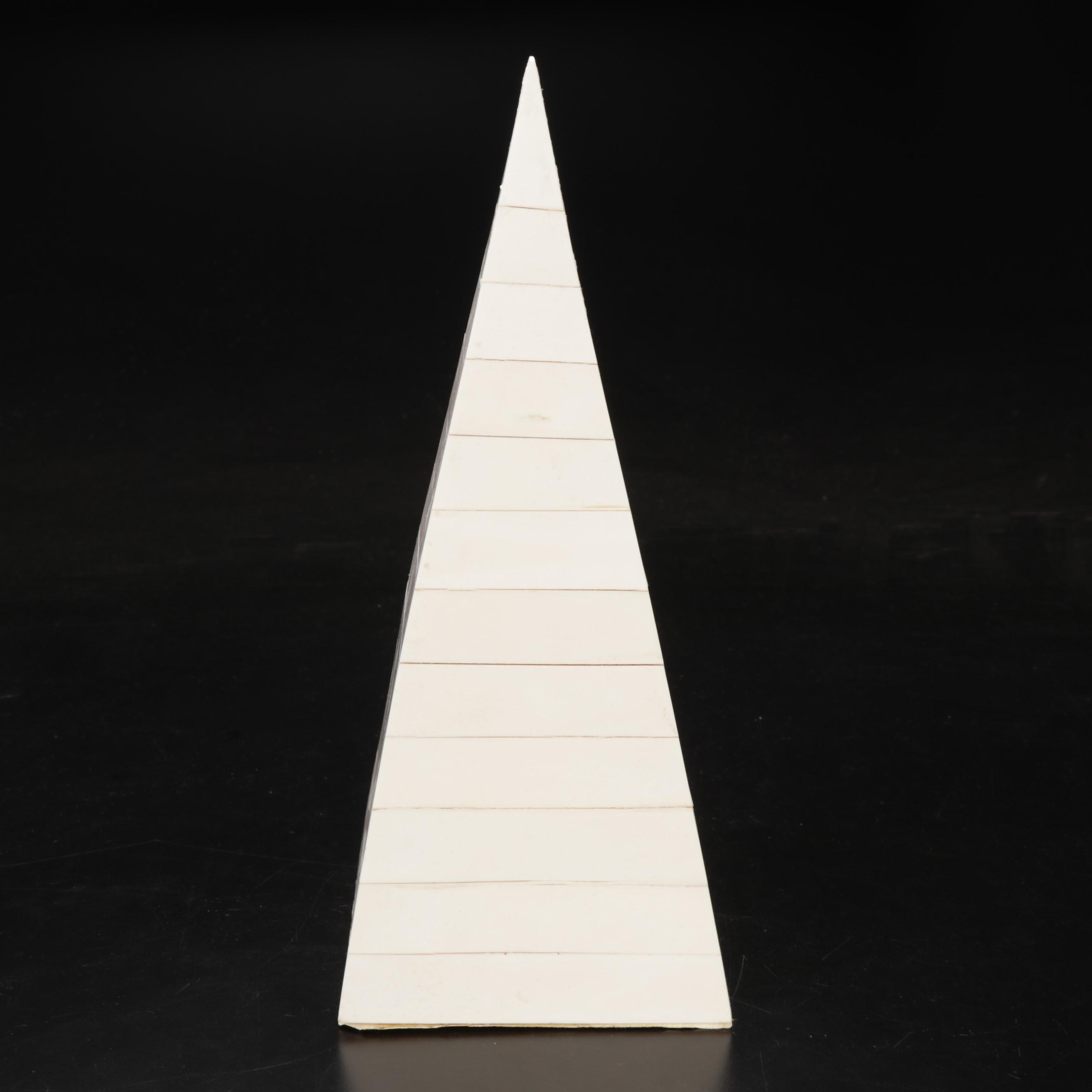 Large Fossil Scleractinian Stony Coral Specimen with Tessellated Obelisk