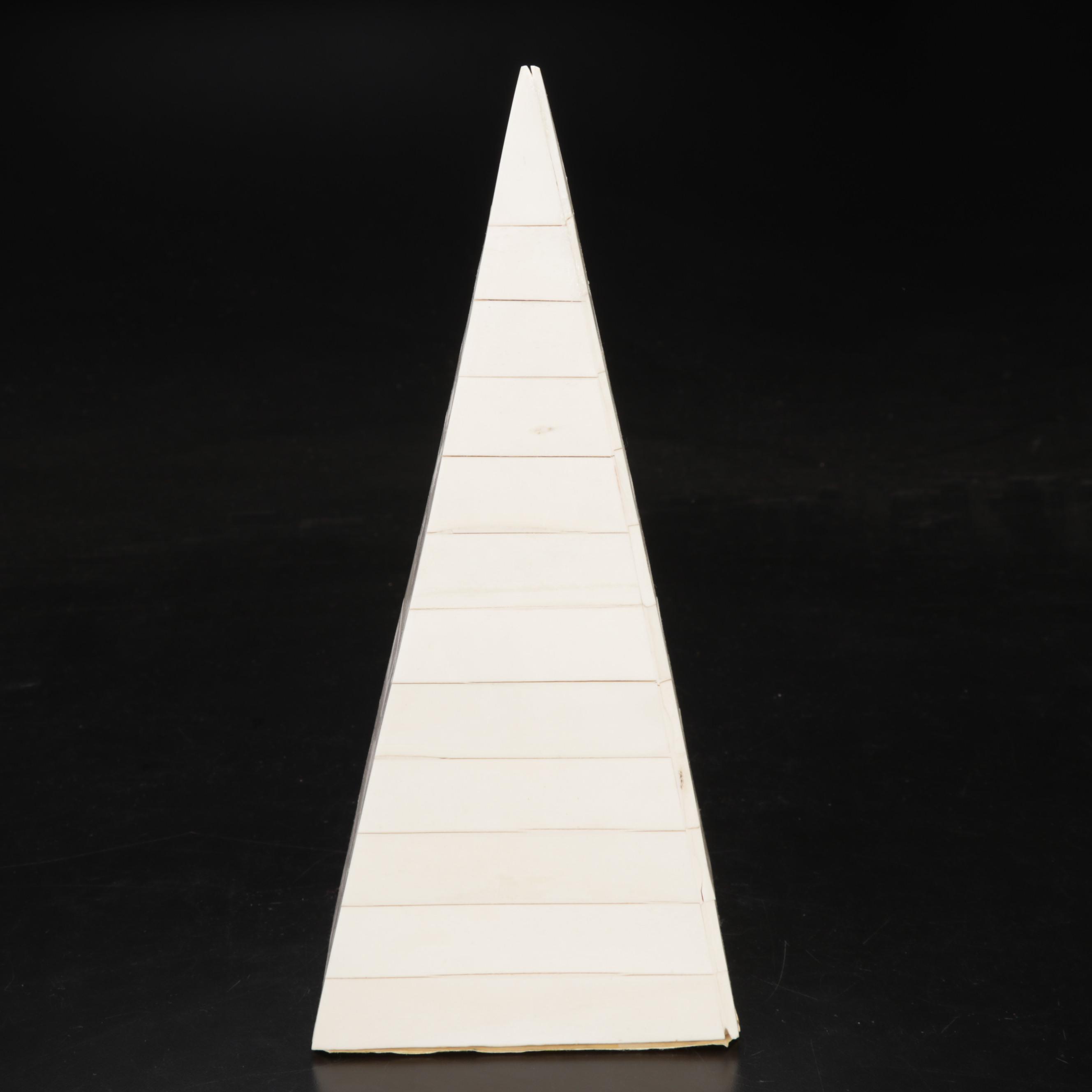 Large Fossil Scleractinian Stony Coral Specimen with Tessellated Obelisk