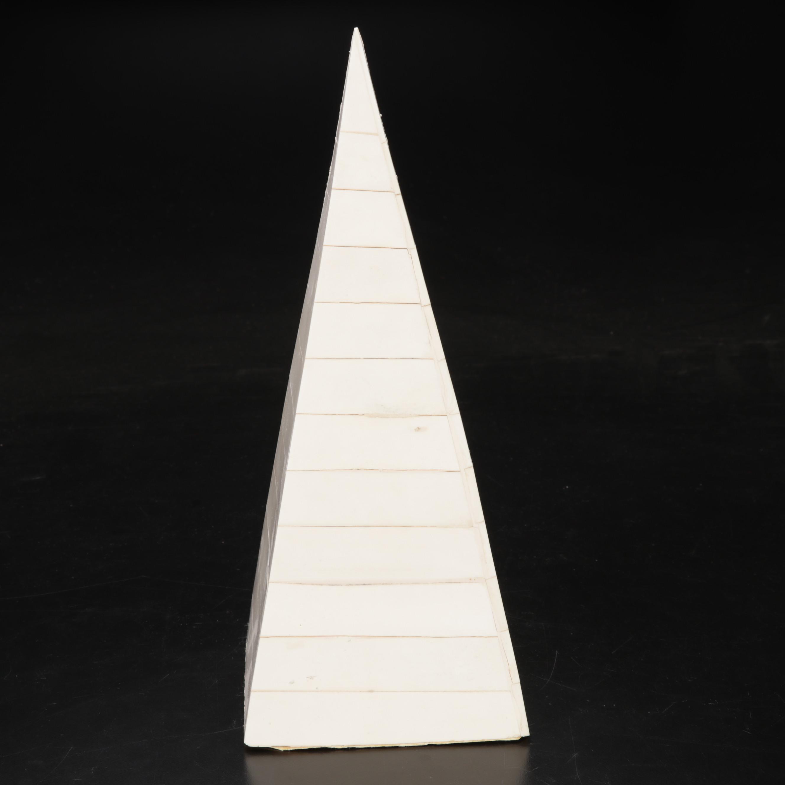 Large Fossil Scleractinian Stony Coral Specimen with Tessellated Obelisk