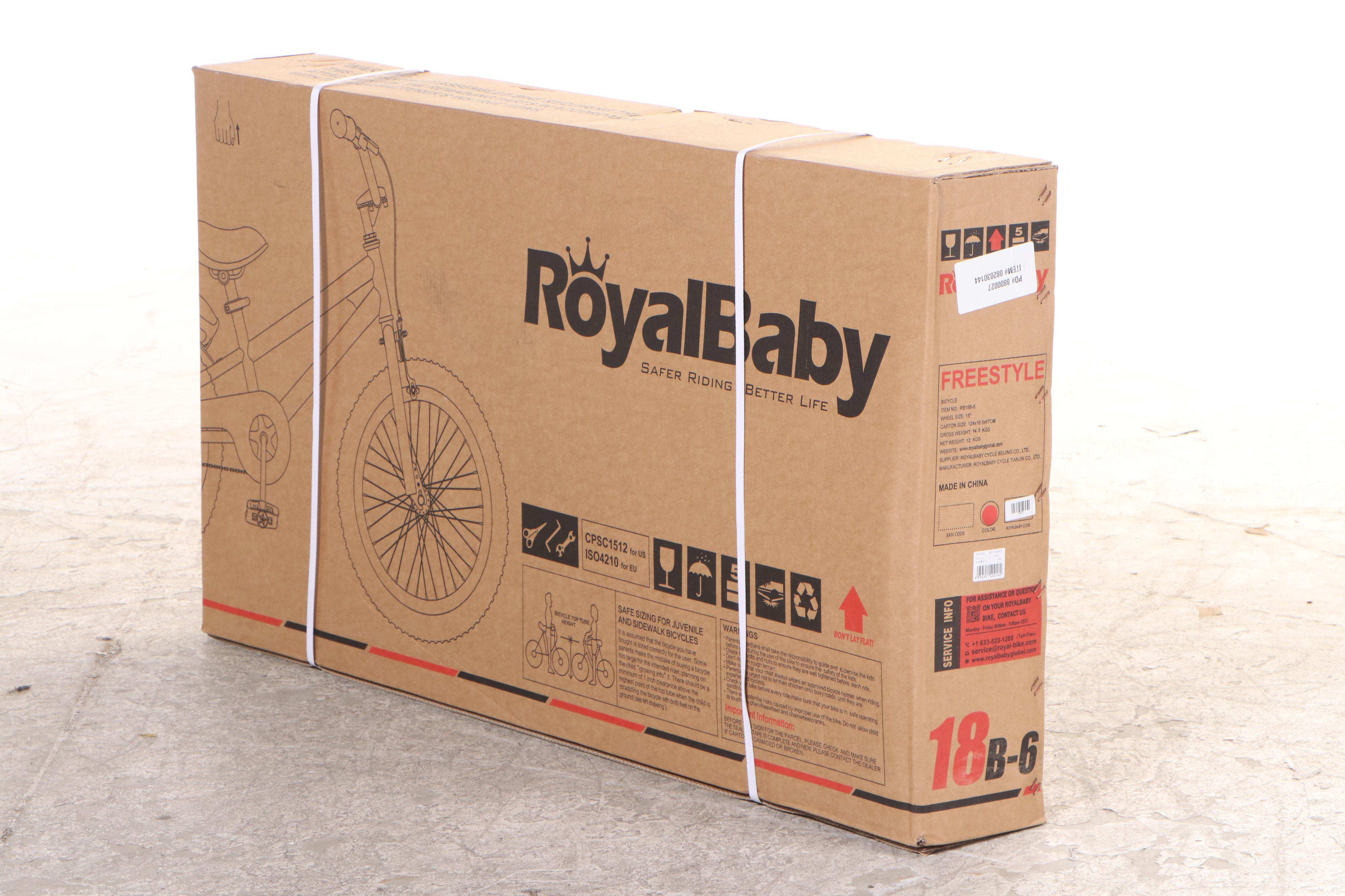 RoyalBaby Freestyle 18" Kids Bike in Red