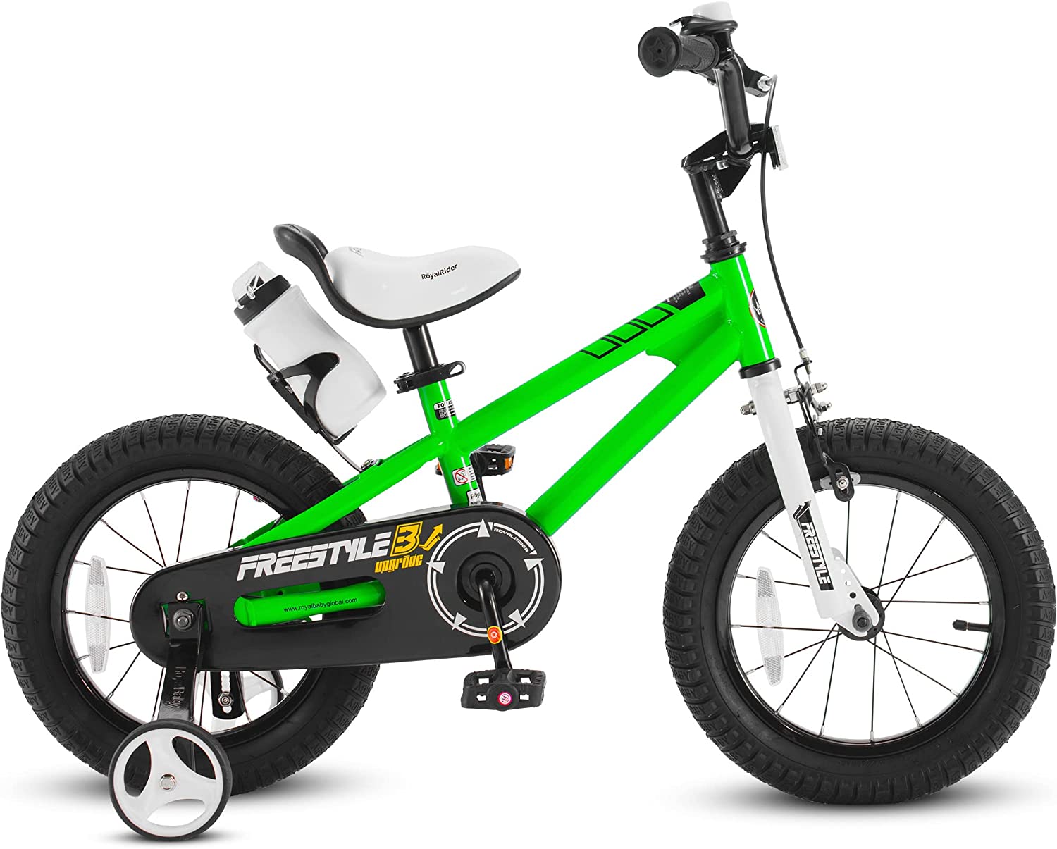 RoyalBaby Freestyle 12" Kids Bike in Green