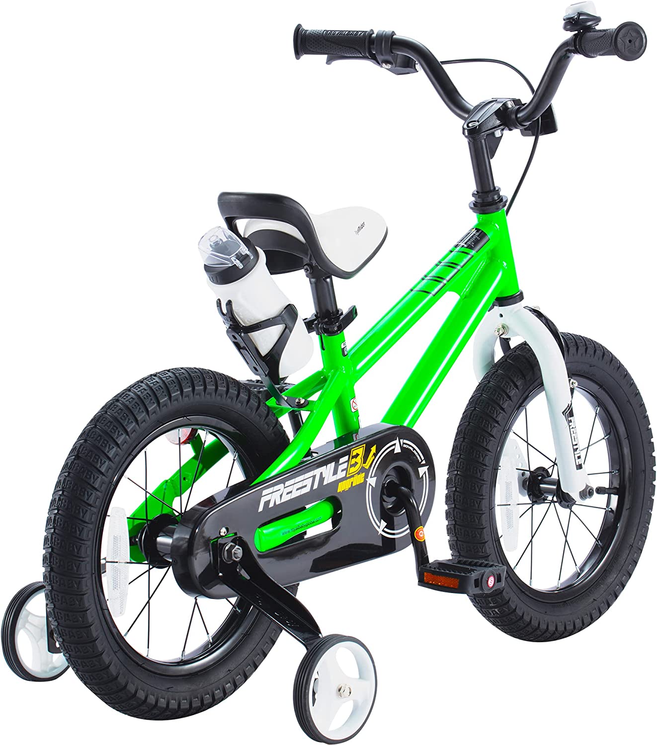 RoyalBaby Freestyle 12" Kids Bike in Green