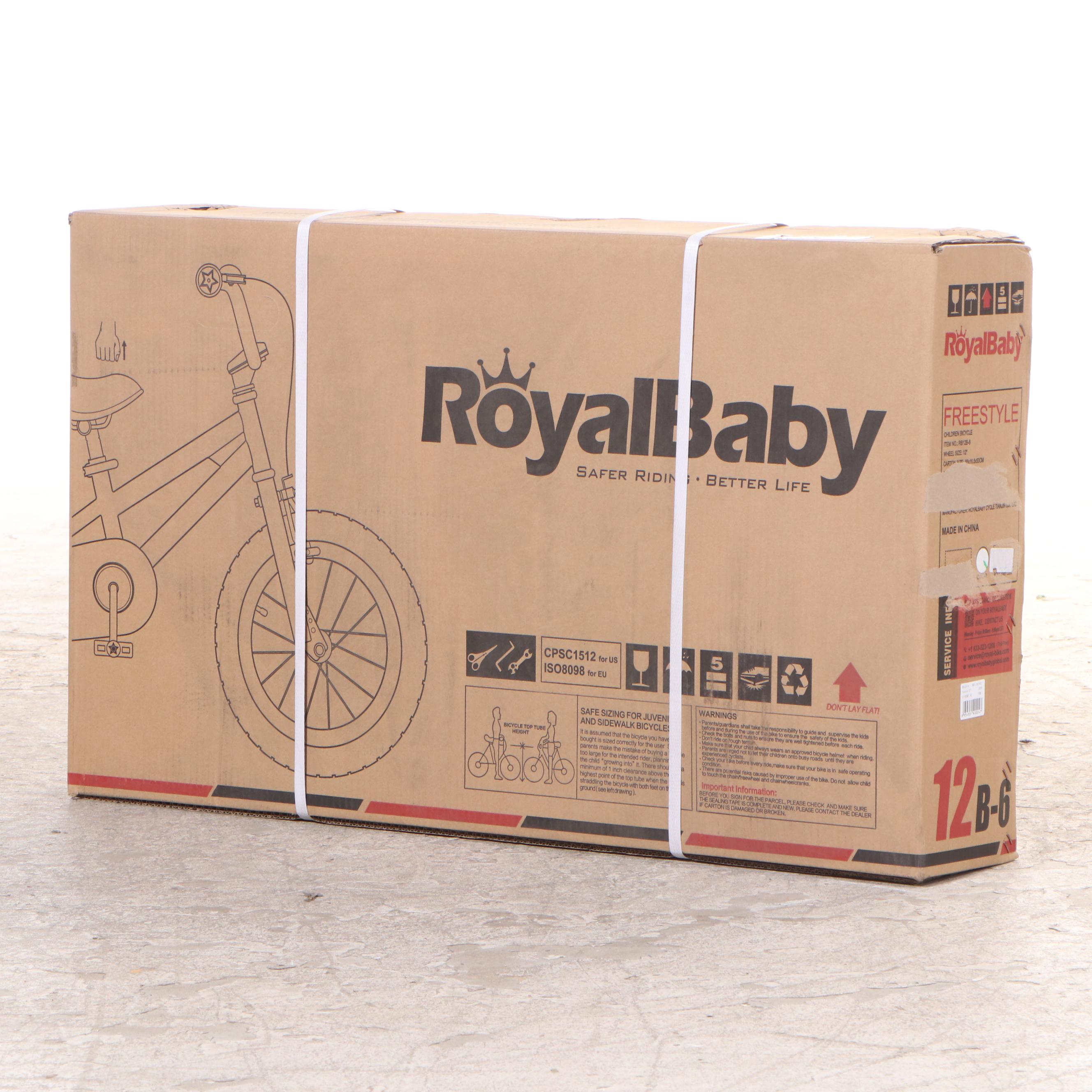 RoyalBaby Freestyle 12" Kids Bike in Green