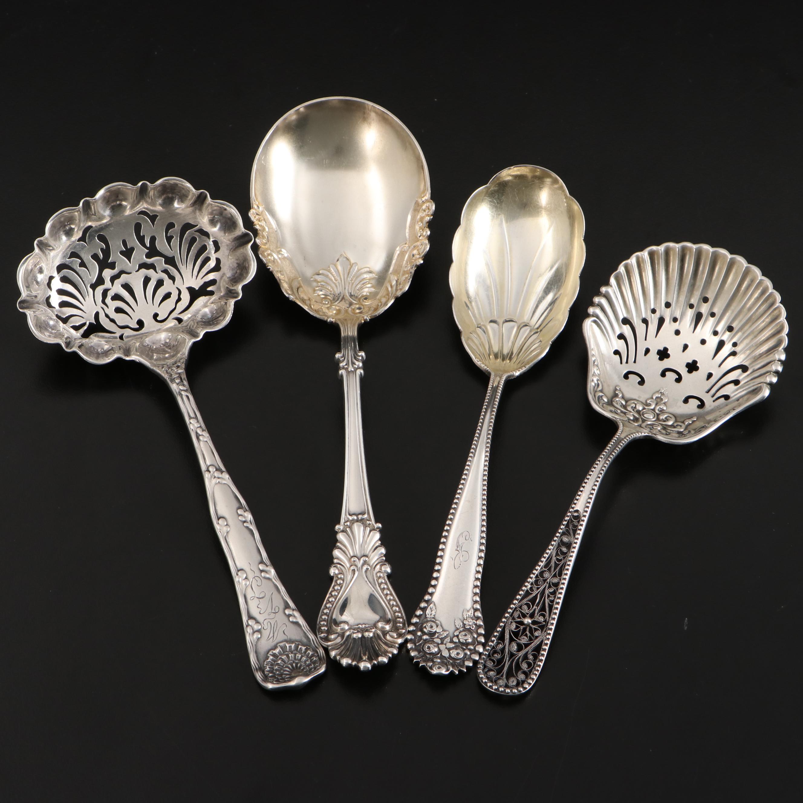 Tiffany & Co. Sterling Silver Spoon with Other Sterling Spoons
