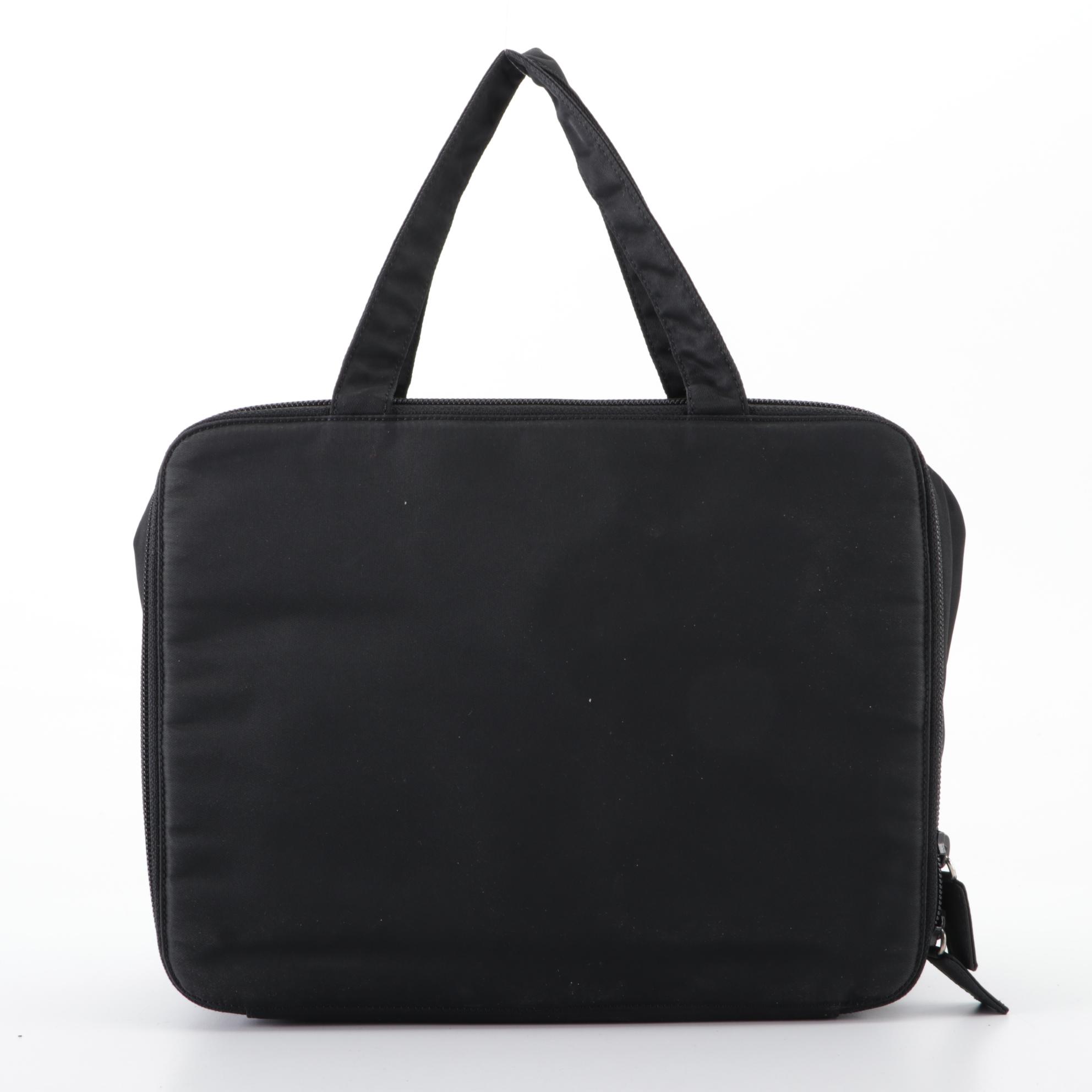 Prada Black Nylon Tessuto Toiletry Travel Bag
