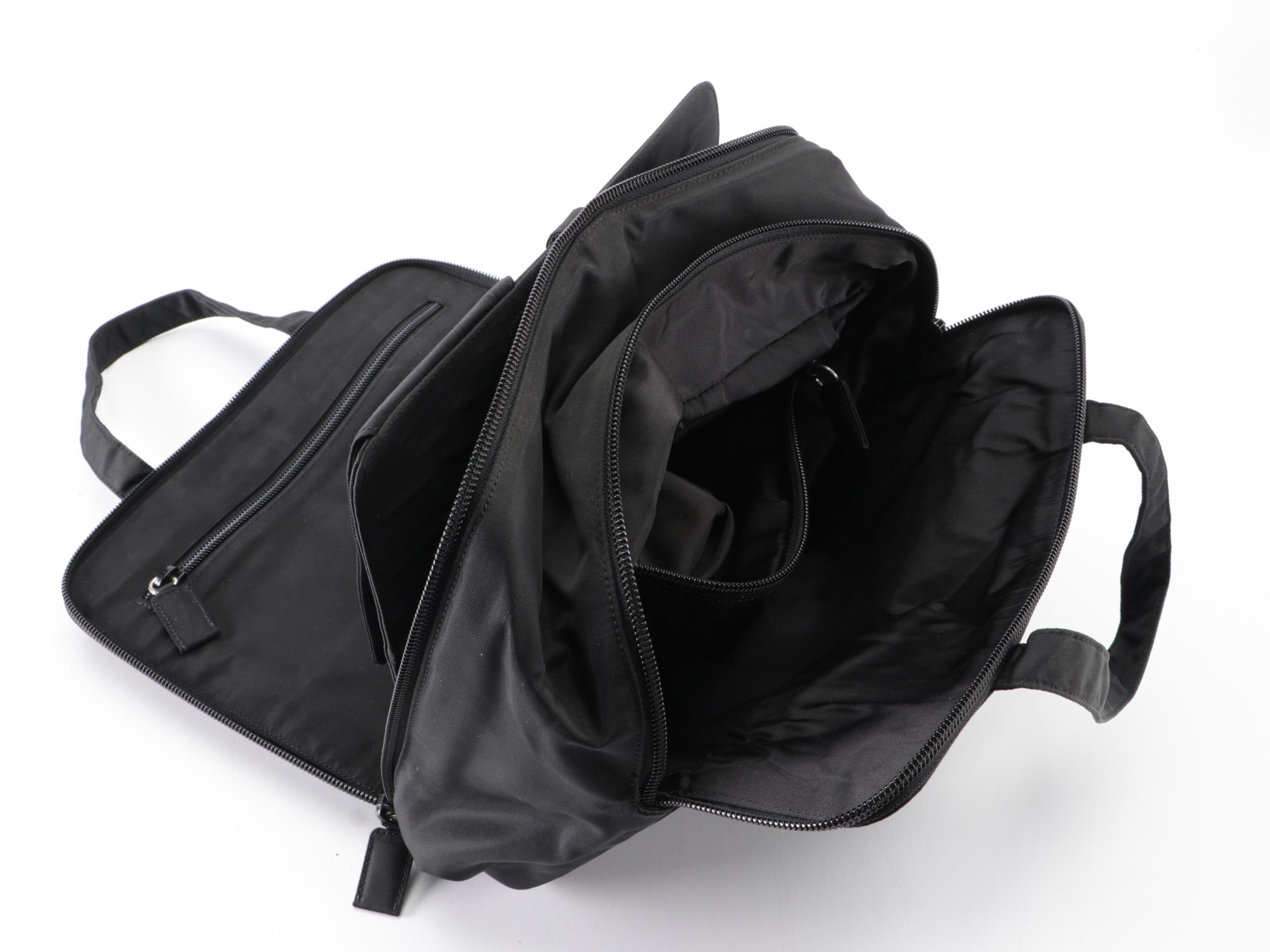 Prada Black Nylon Tessuto Toiletry Travel Bag