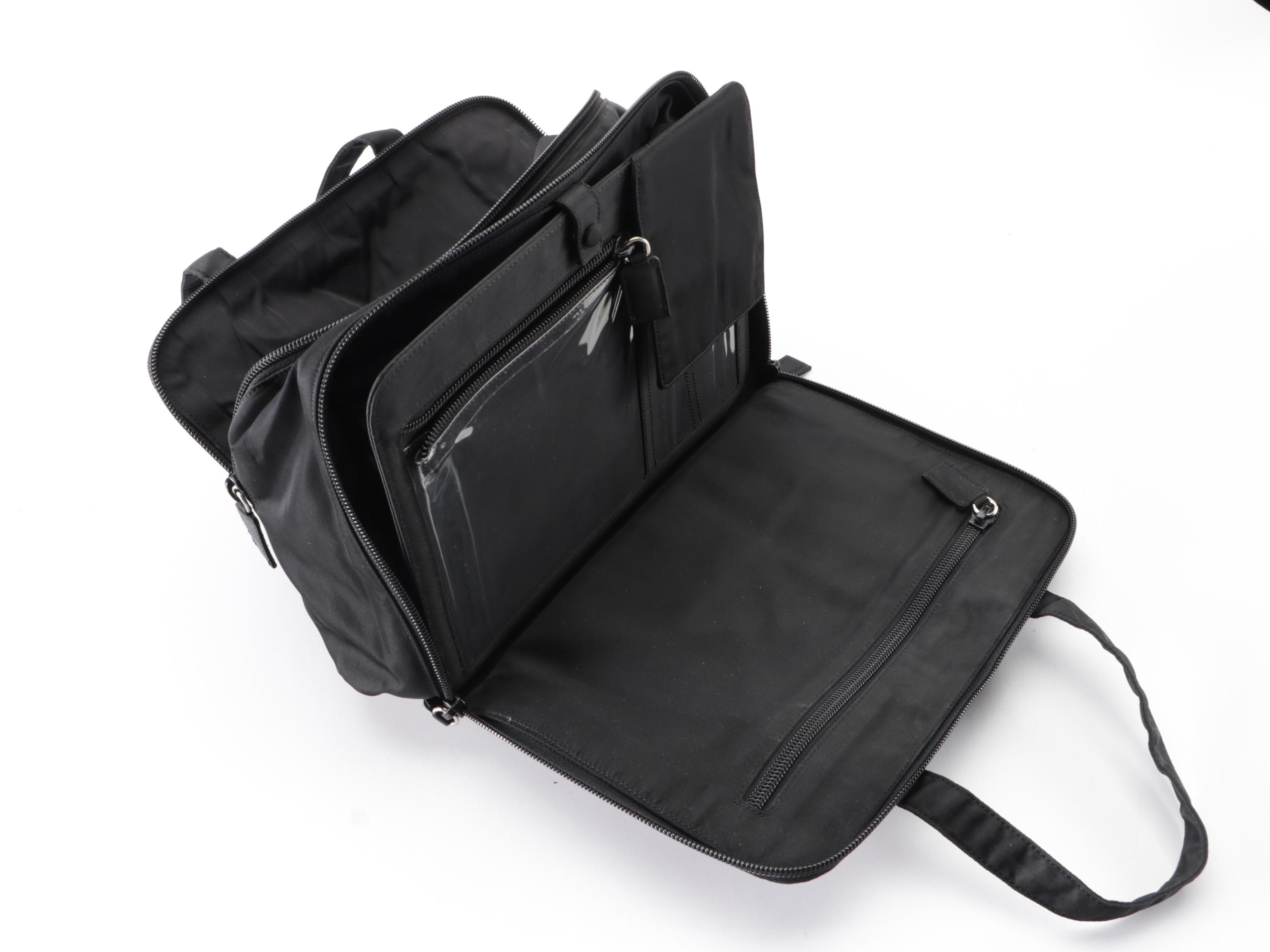 Prada Black Nylon Tessuto Toiletry Travel Bag