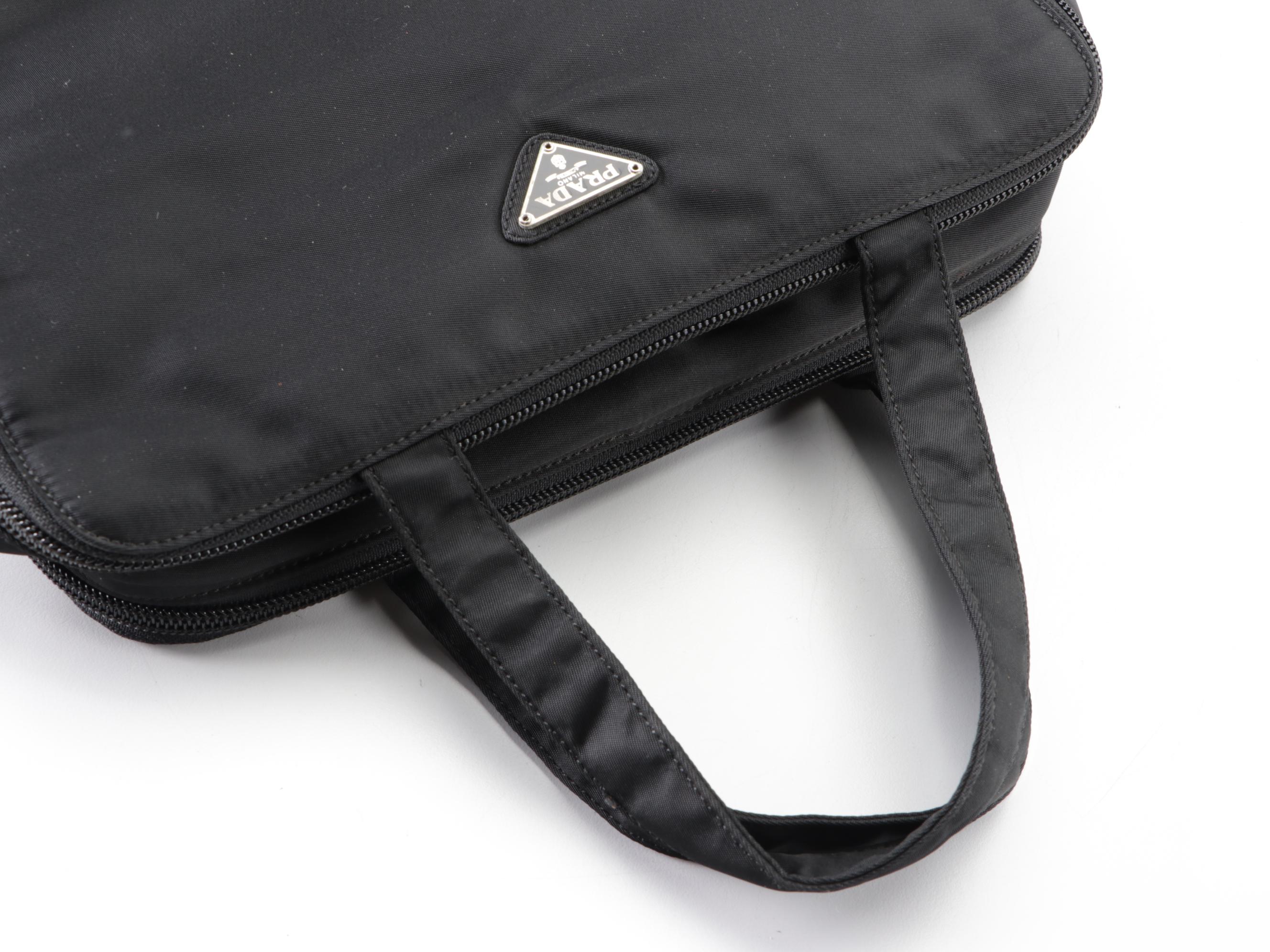 Prada Black Nylon Tessuto Toiletry Travel Bag