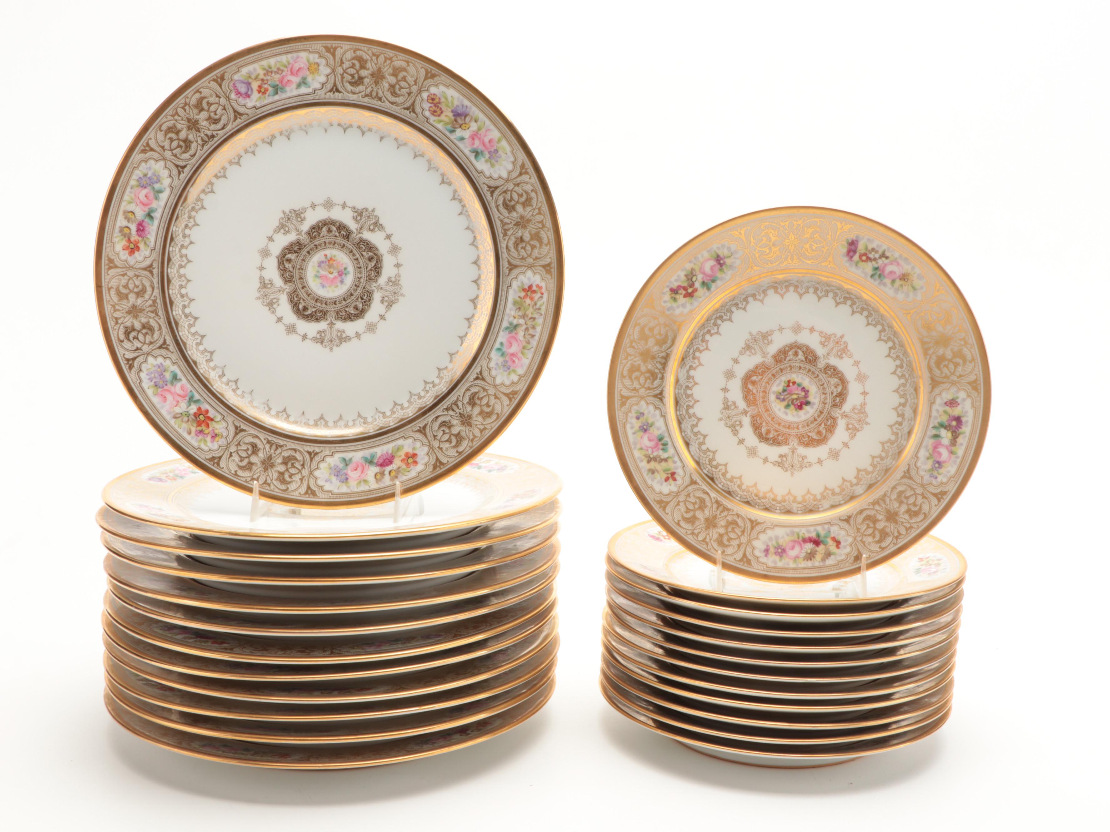 Wm. Guérin & Co. "Chateau de Trianon" Hand-Painted Limoges Porcelain Dinnerware