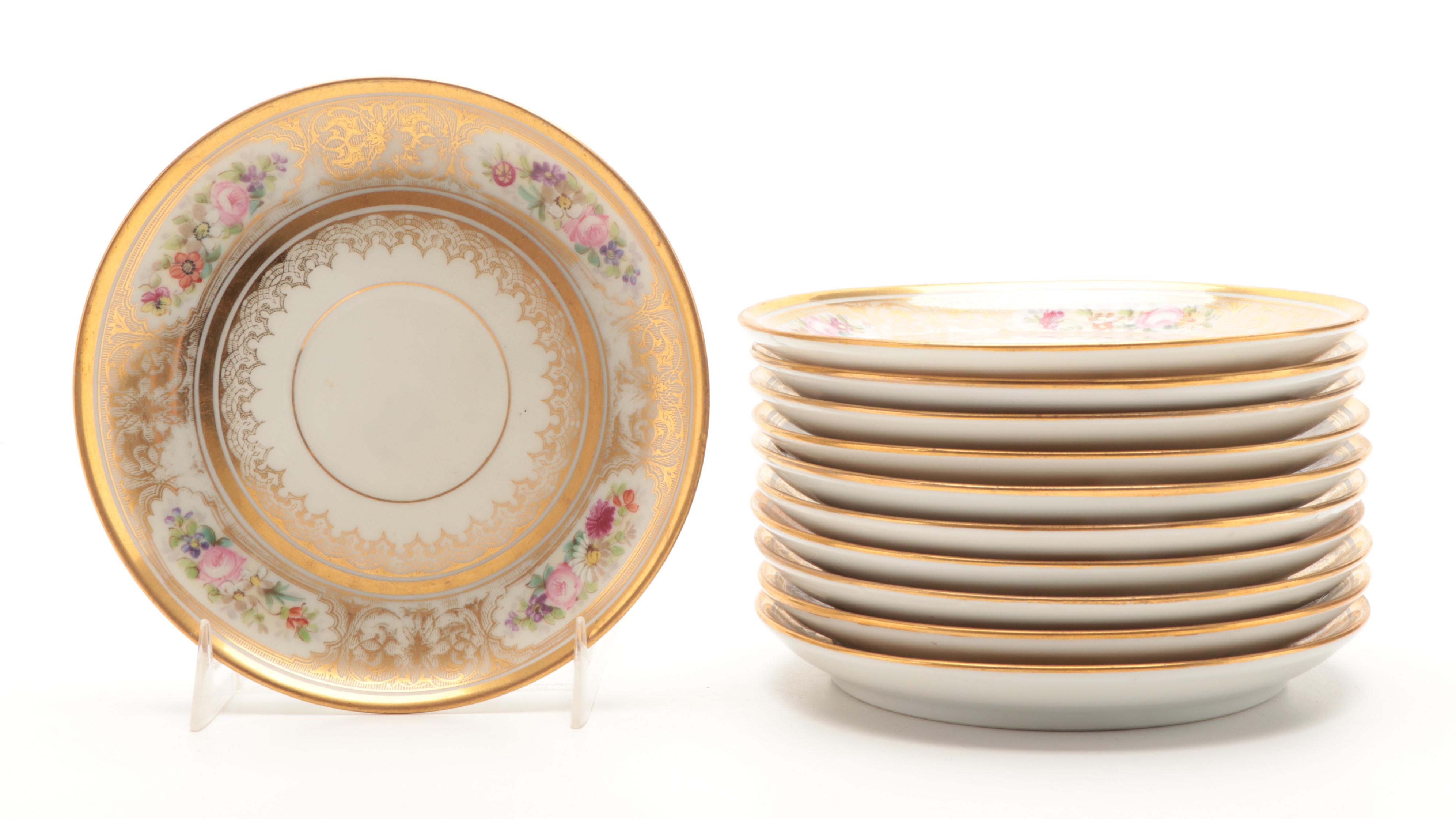 Wm. Guérin & Co. "Chateau de Trianon" Hand-Painted Limoges Porcelain Dinnerware