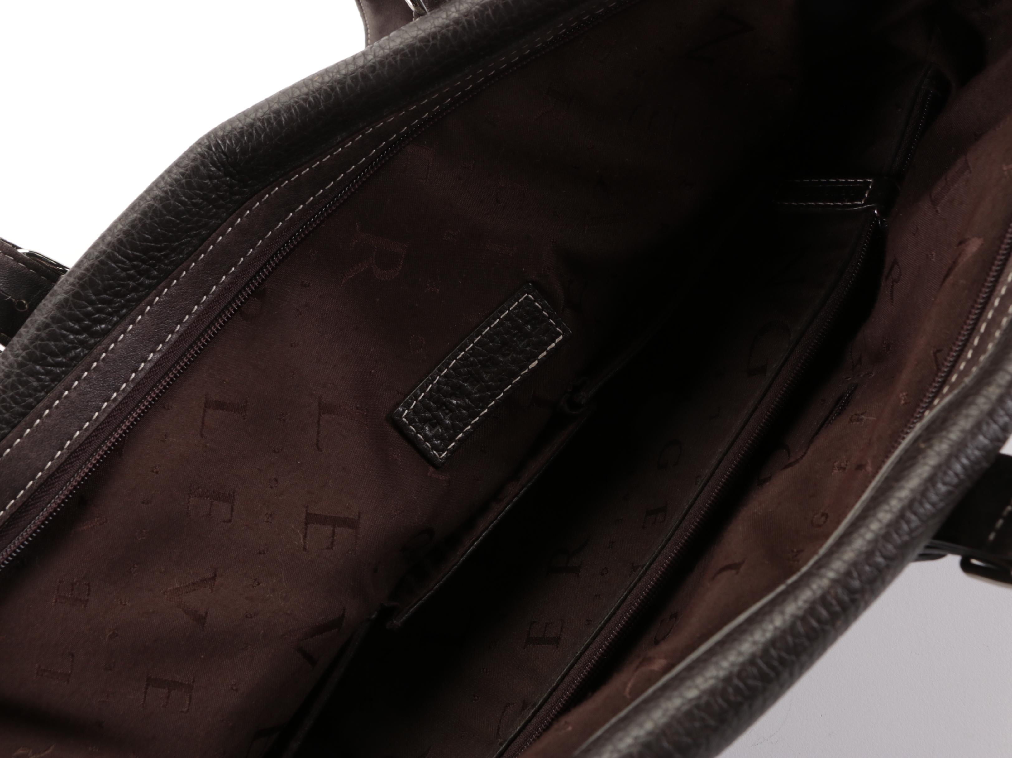 Levenger Shoulder Bag in Dark Brown Full-Grain Leather