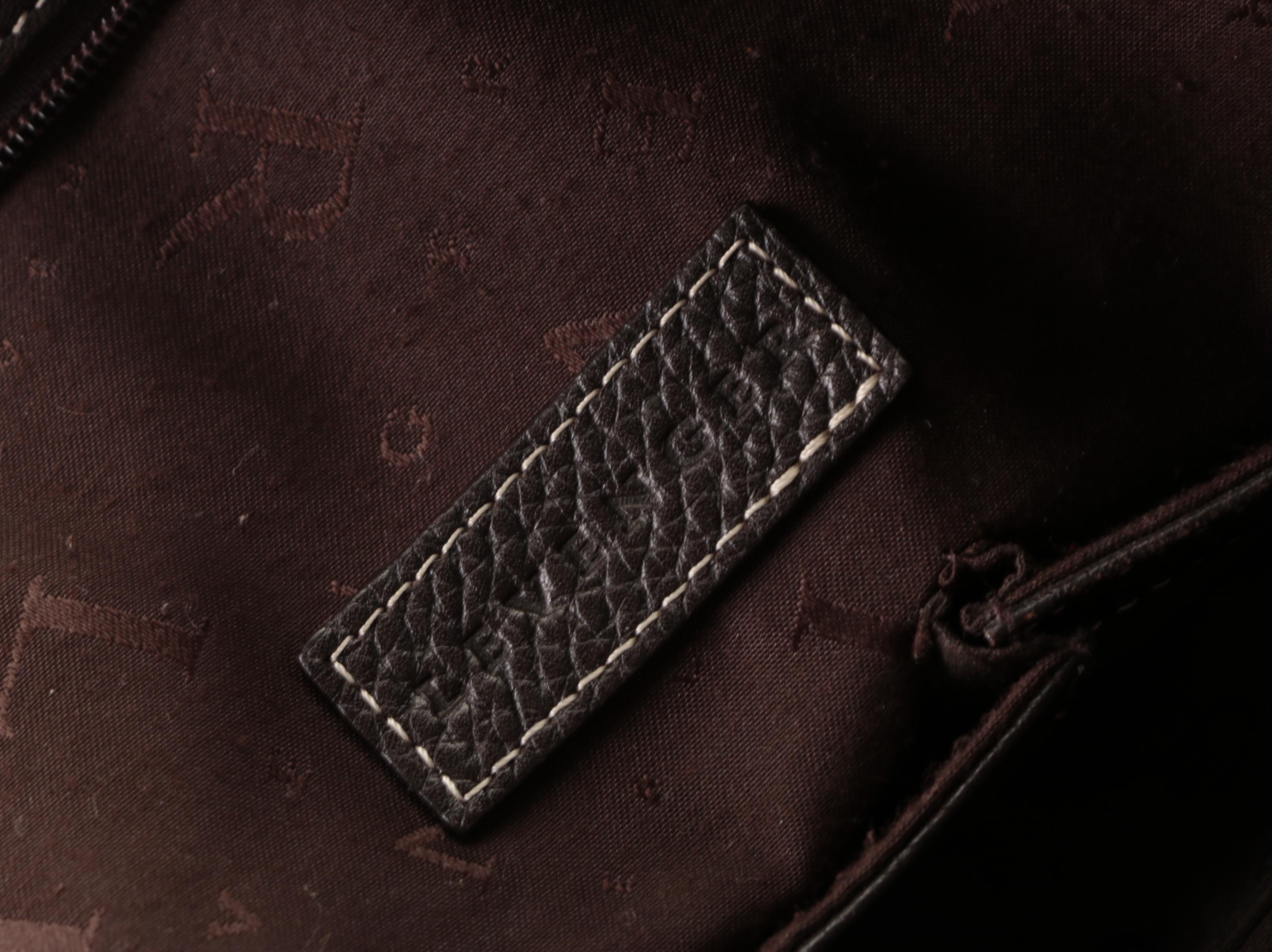 Levenger Shoulder Bag in Dark Brown Full-Grain Leather