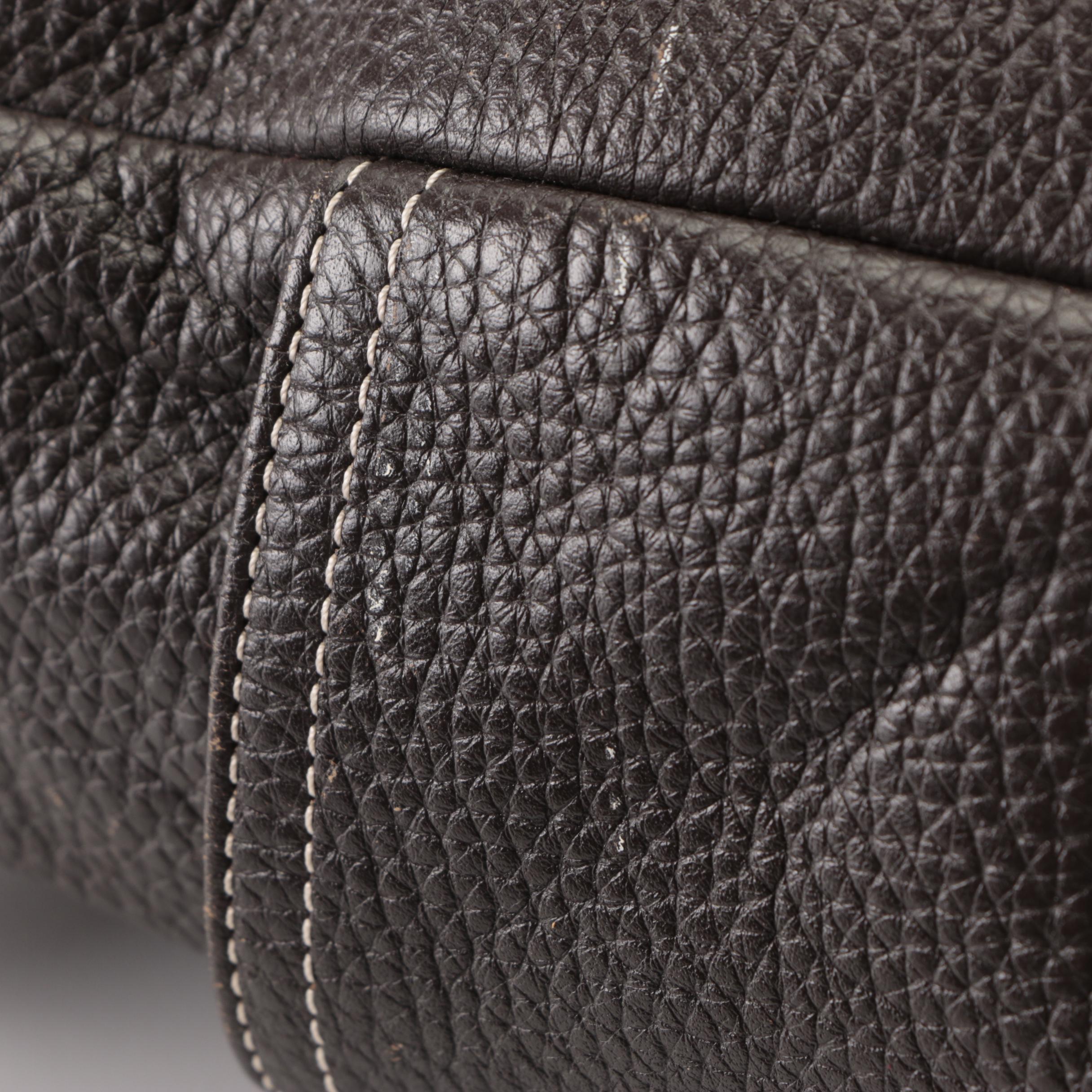 Levenger Shoulder Bag in Dark Brown Full-Grain Leather
