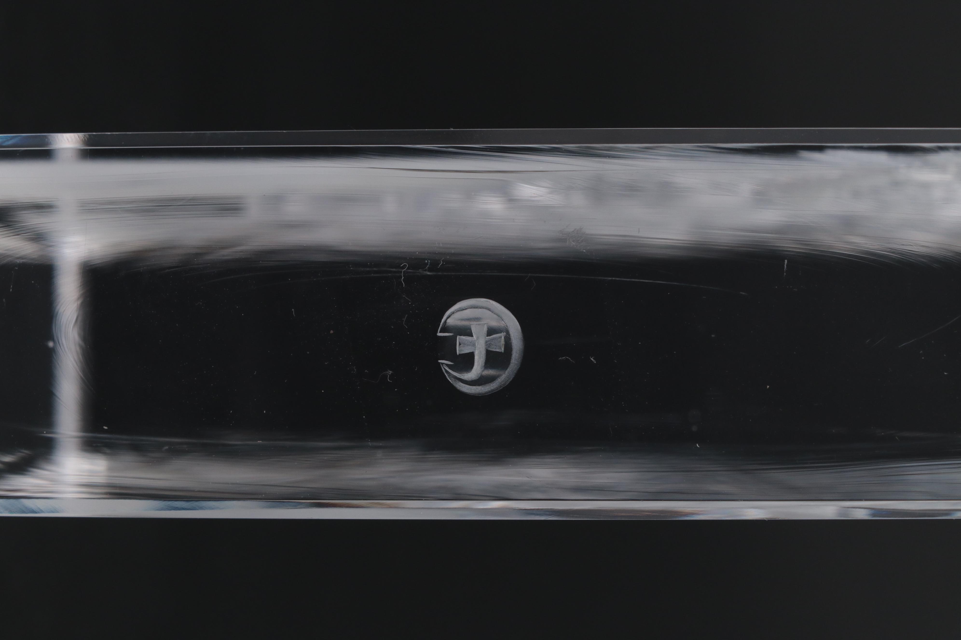 Tejkl Brothers for Atelier Chalupka –Tejkl "Icarus" Engraved Czech Crystal Block