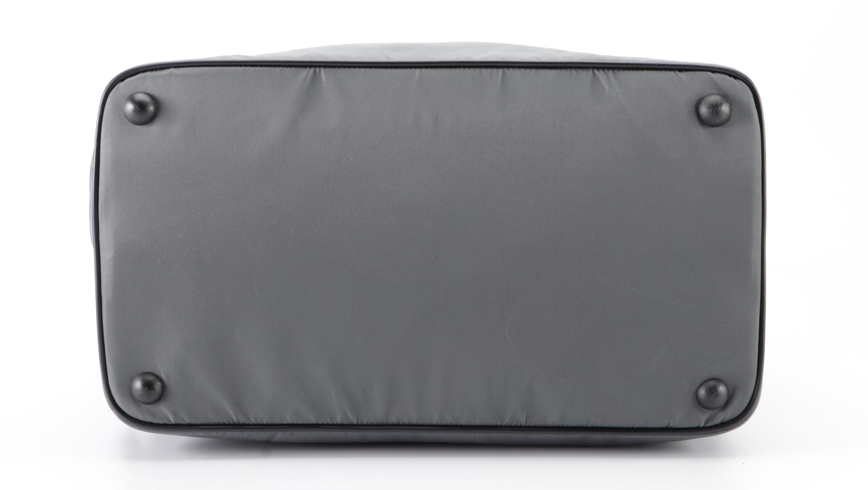 Prada Sport Domed Travel Bag in Slate Grey Nylon Gabardine