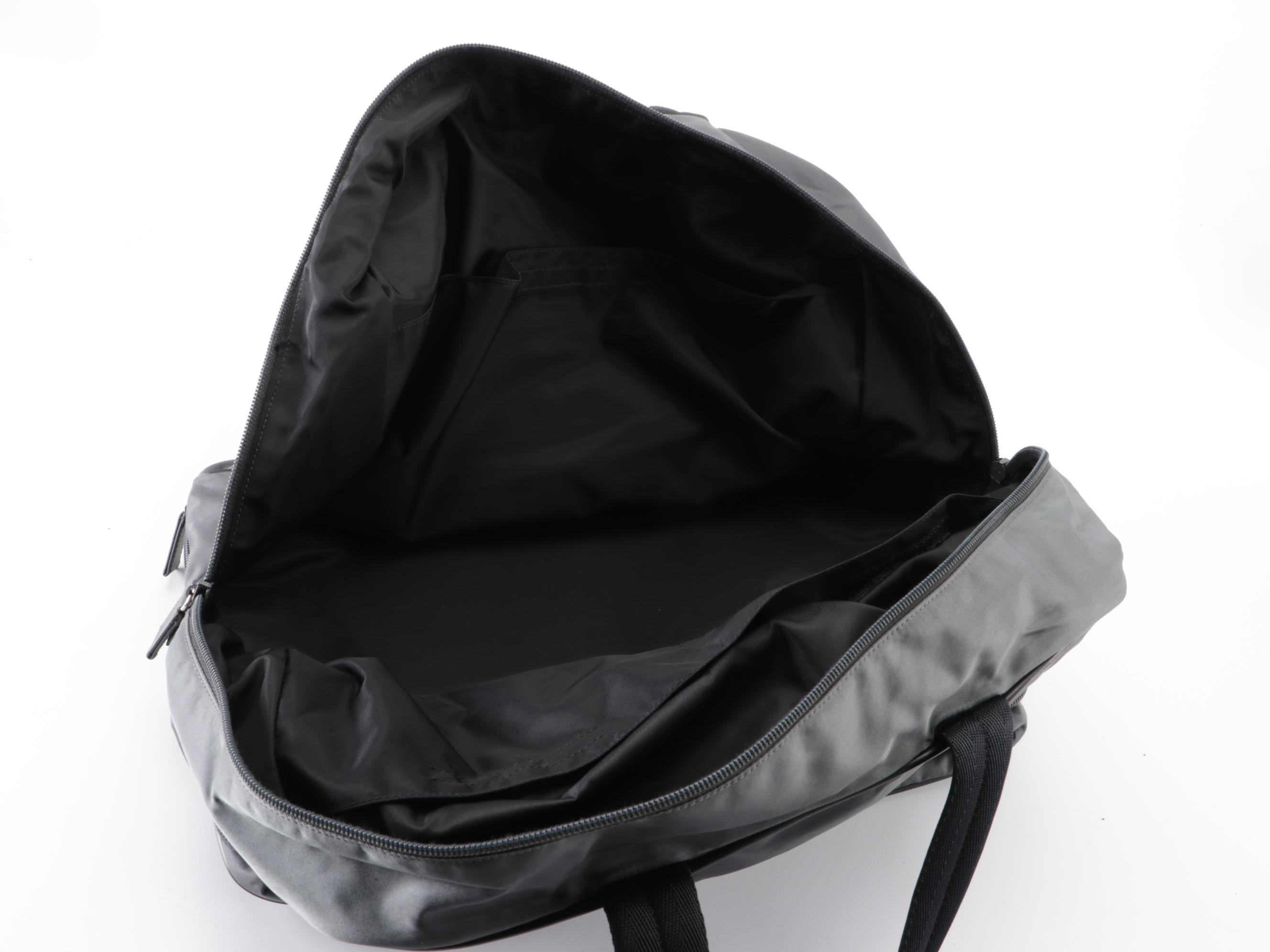 Prada Sport Domed Travel Bag in Slate Grey Nylon Gabardine