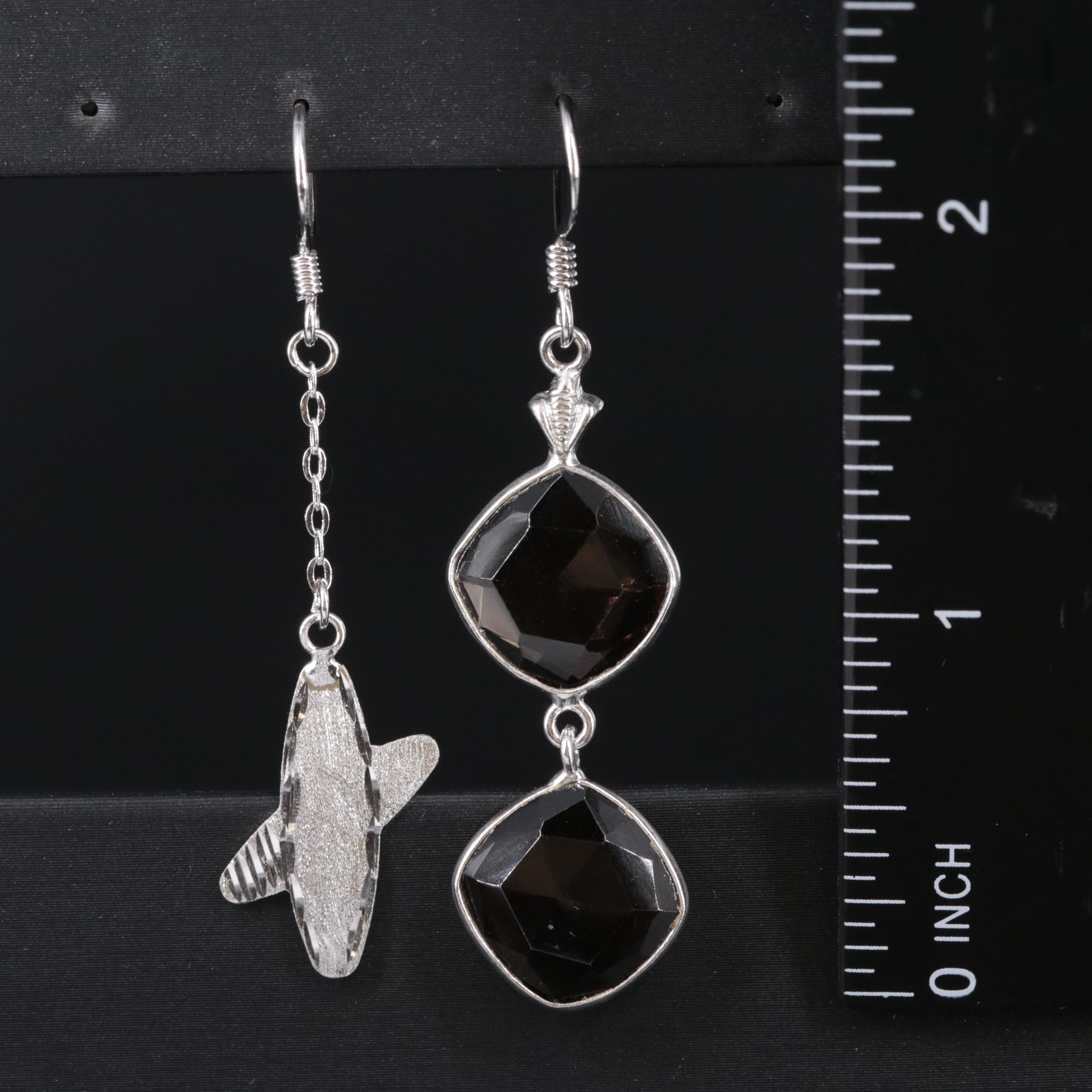 Sterling Silver Earrings Featuring Gemstones