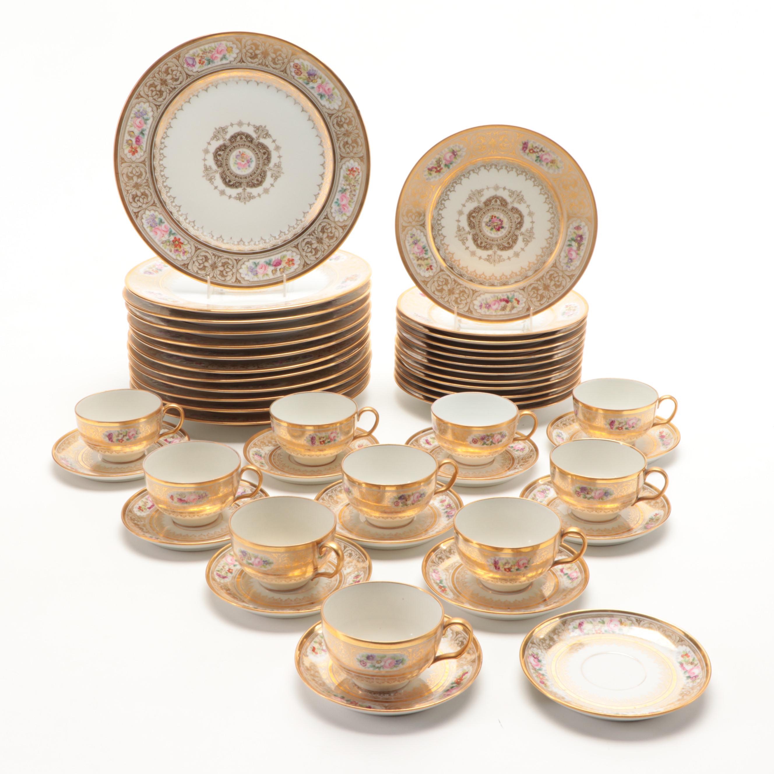 Wm. Guérin & Co. "Chateau de Trianon" Hand-Painted Limoges Porcelain Dinnerware